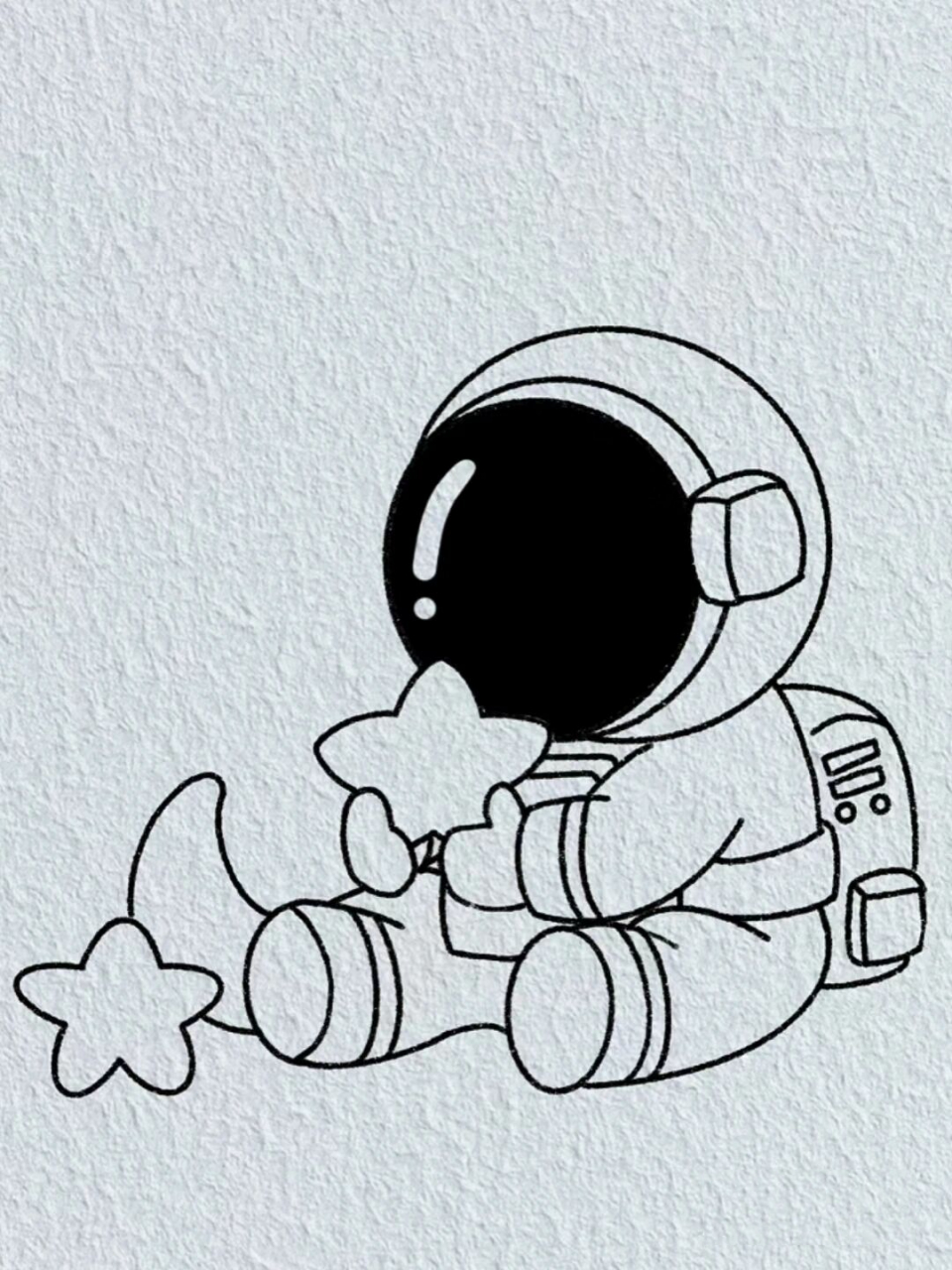 太空人的画法图片