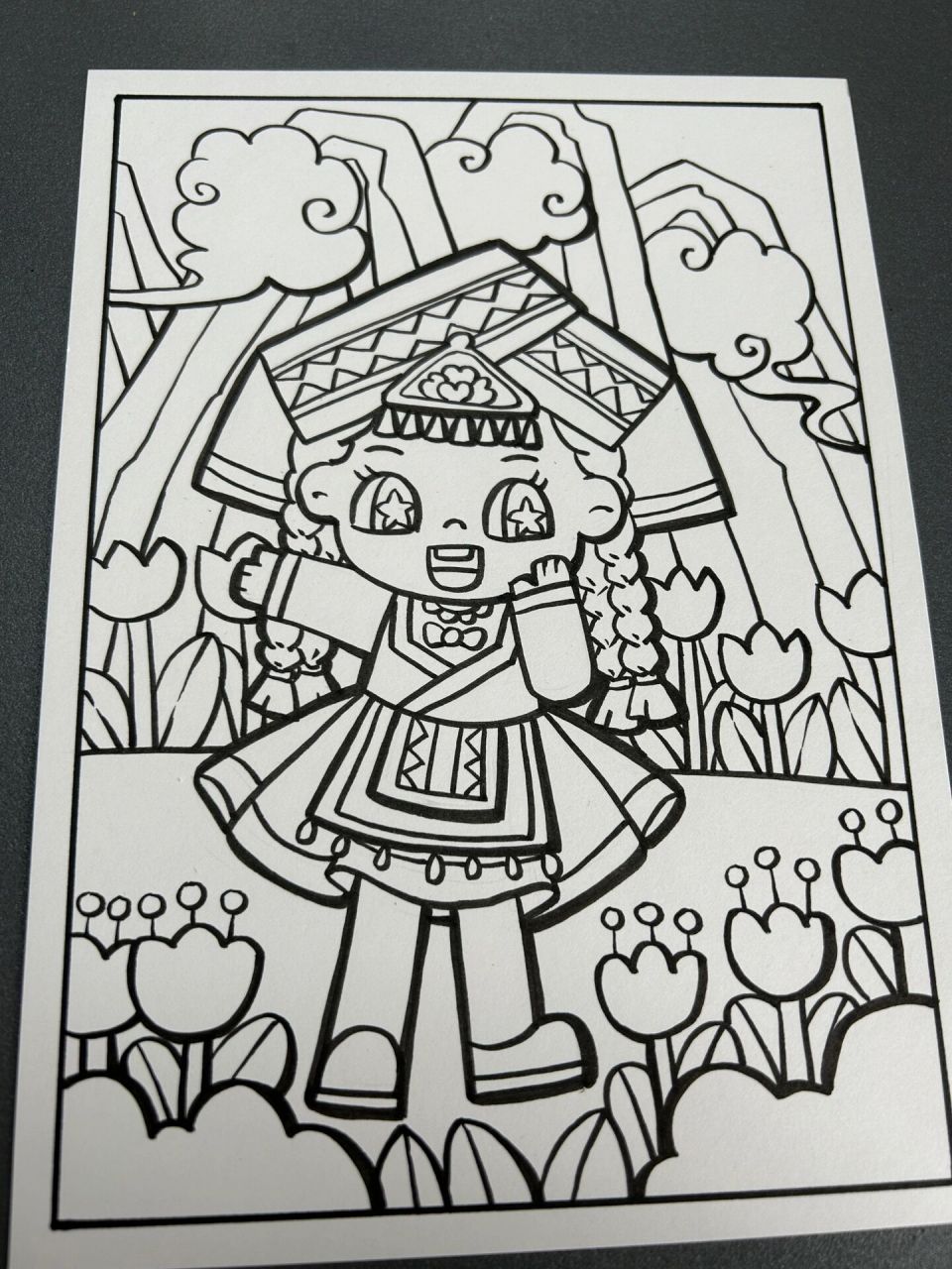 三月三人物儿童画 接下来的广西就是满街满村的少数民族服饰了