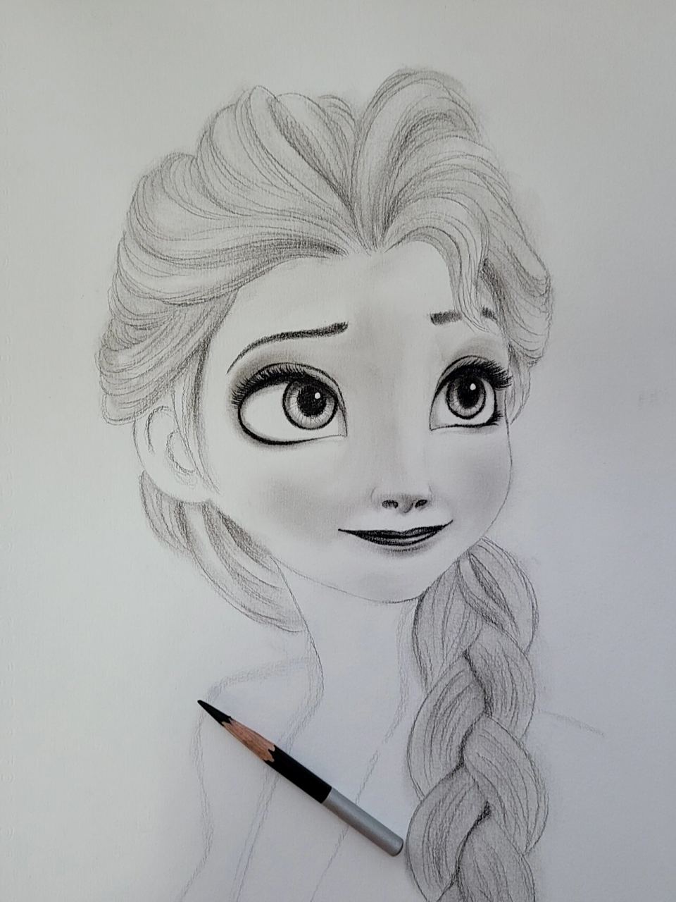 【艾莎,冰雪奇缘,迪士尼公主,女王】素描