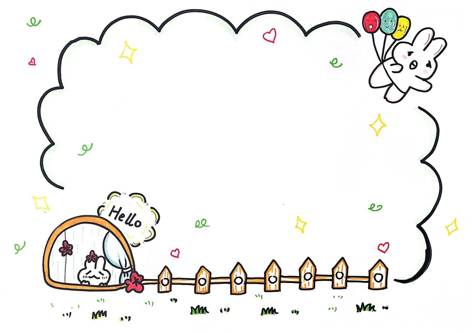 幼儿园美术作品集封面(2) 图片中使用的是a3纸画的 图案简单可直接