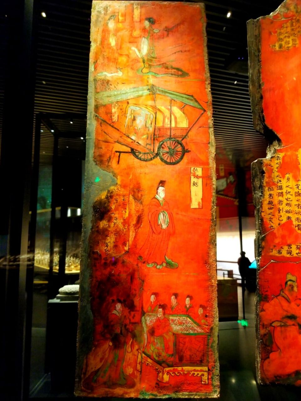 漆屏风画(图1—图3) 1965年冬,大同市石家寨北魏司马金龙墓出土,共计