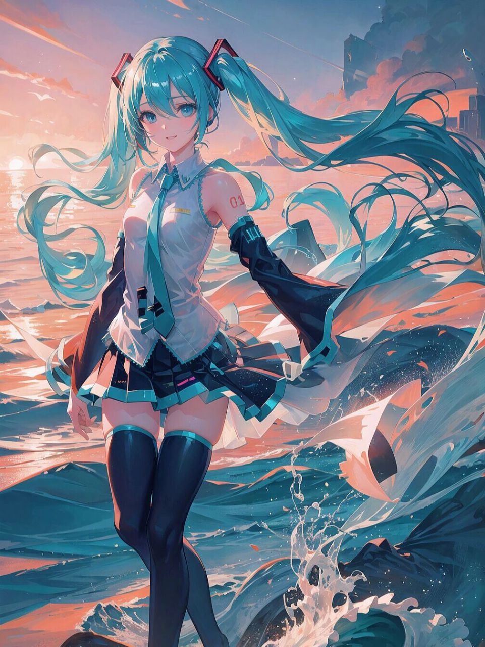 初音未来高清原稿插画