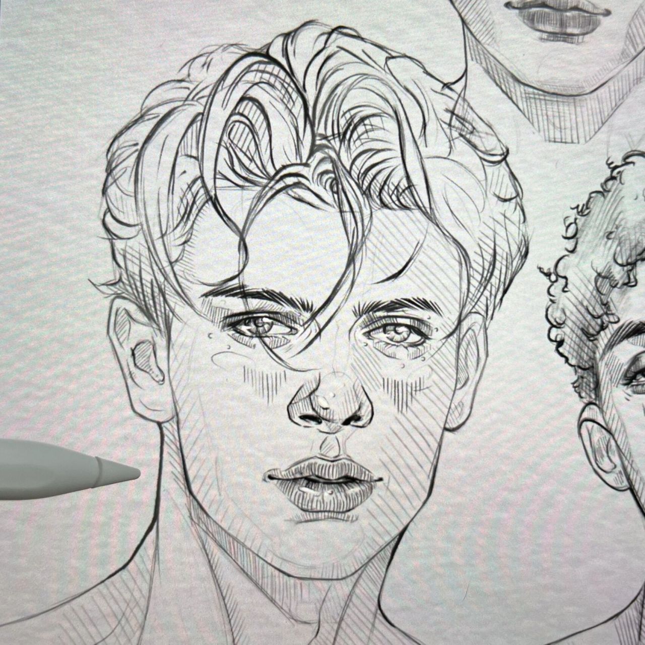 顺便分享几个画欧美男生的小tips: 1.