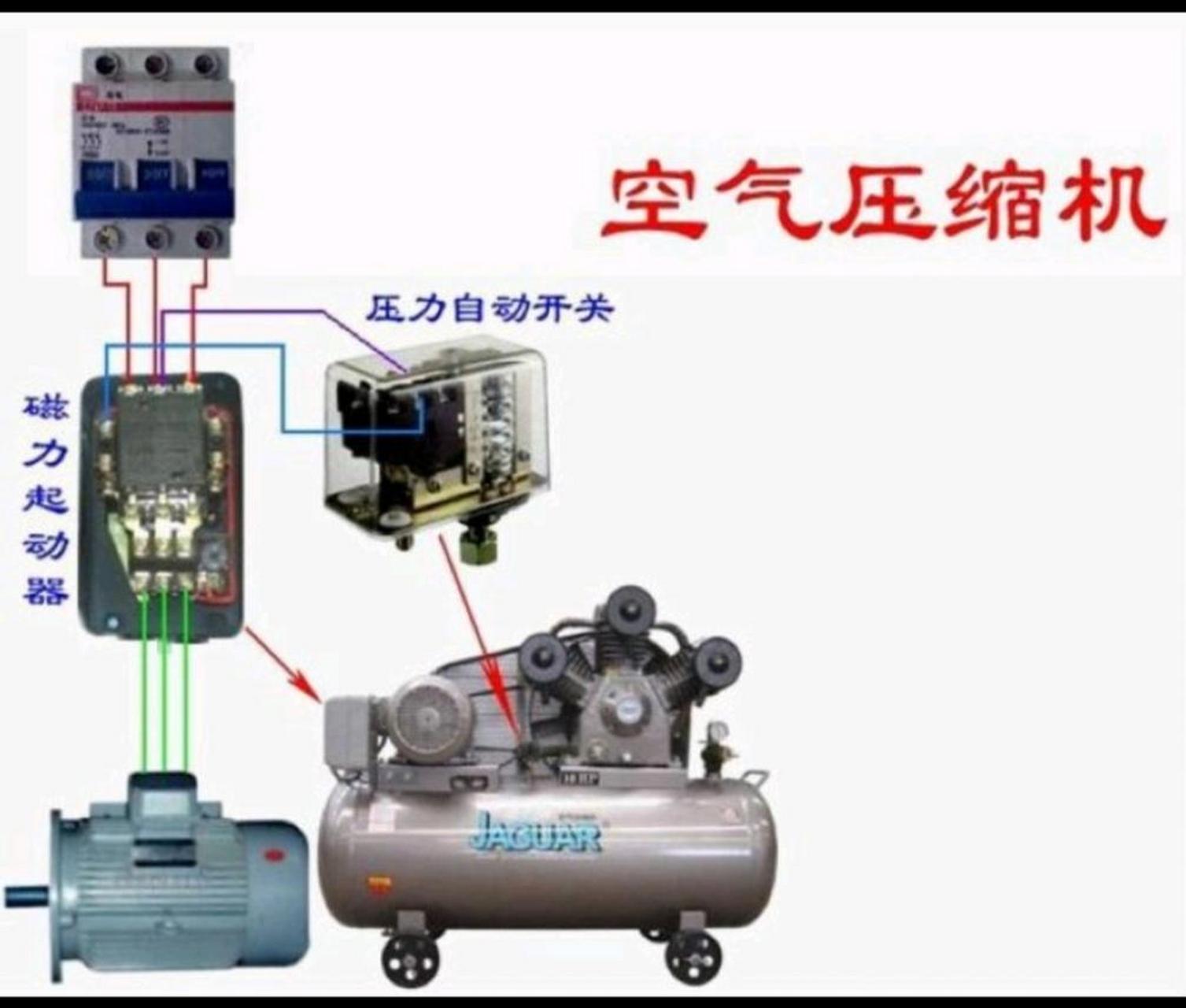 两种方法空压机接线.电气控制