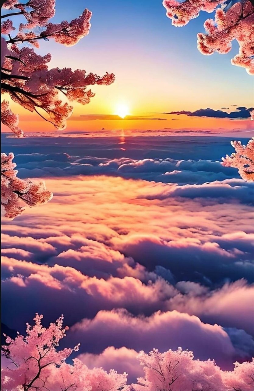 美图欣赏——唯美夕阳 在山顶远眺,你会看到一幅壮美的景象——远处