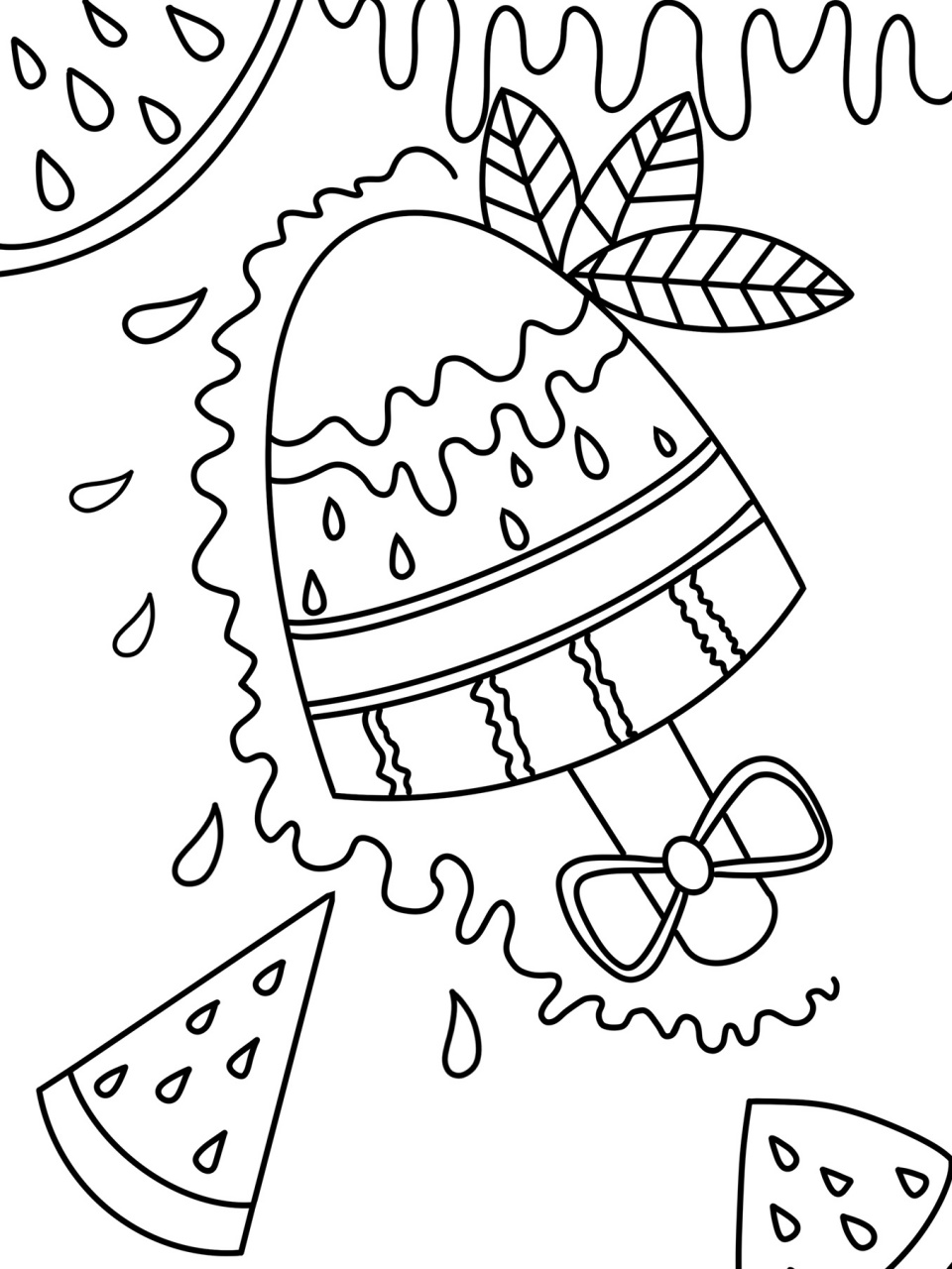 冰淇淋90 雪糕90 冰棍儿 创意画 简笔画 儿 适合小朋友哦 带线稿