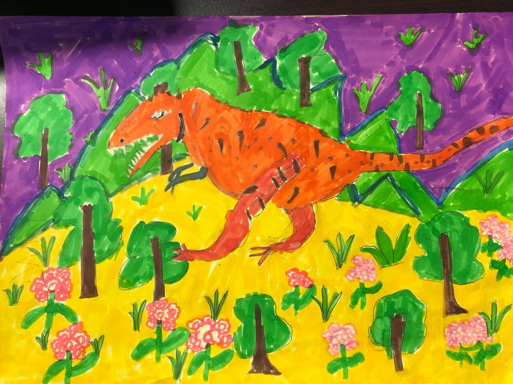 恐龙的画法三年级图片