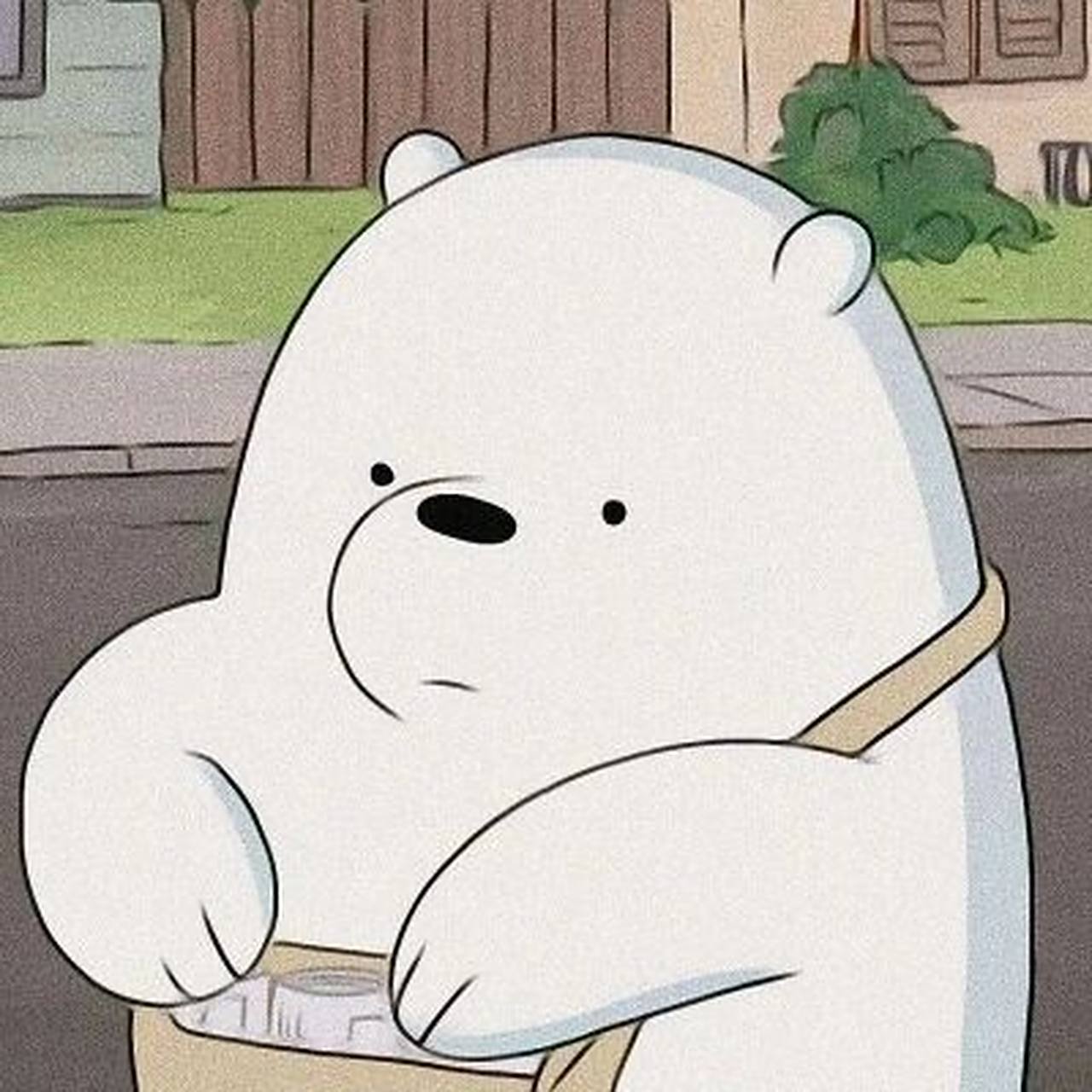 超级可爱的动漫头像  咱们裸熊之白熊系列又来咯