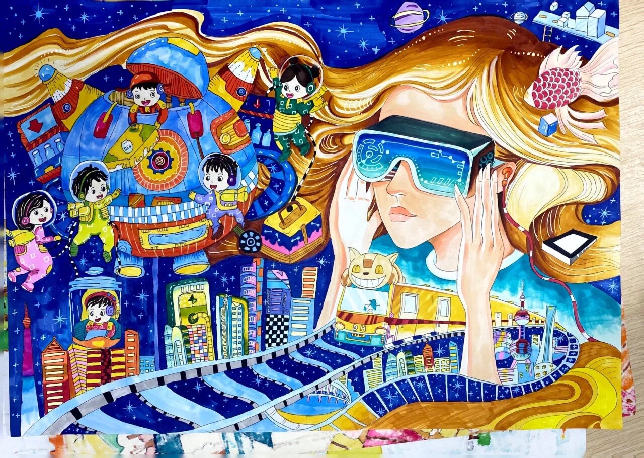 第十二届"我的阳光童年"少儿绘画一等奖