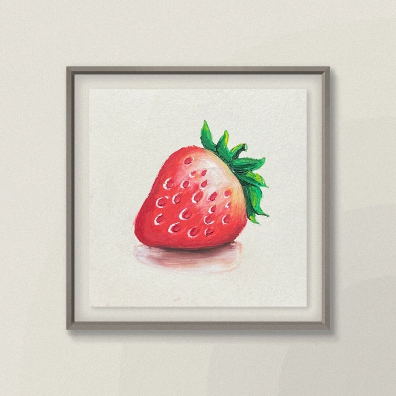 油画棒画,草莓来啦.