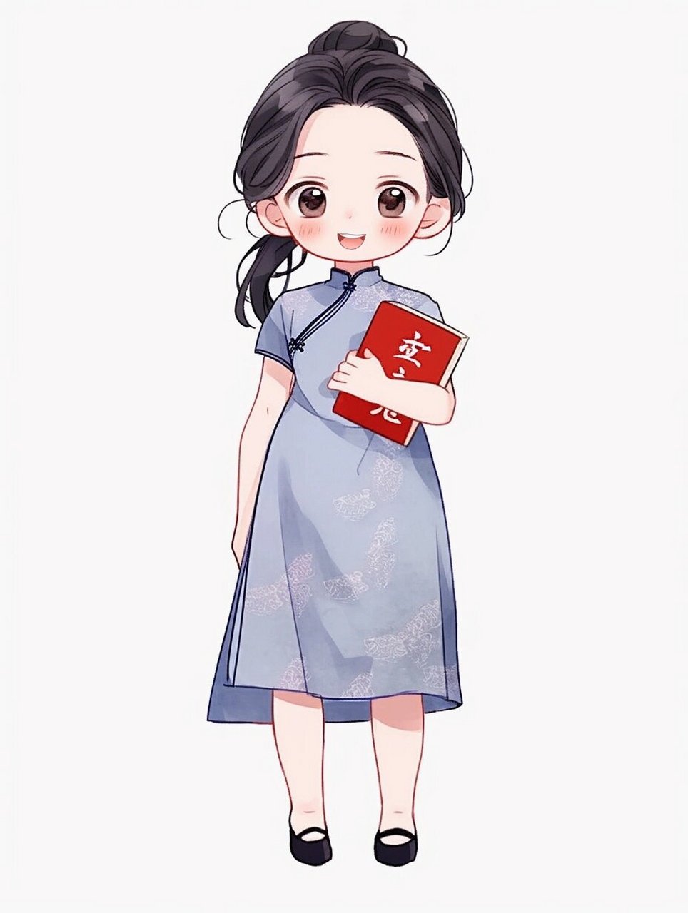 扎马尾老师简笔画图片