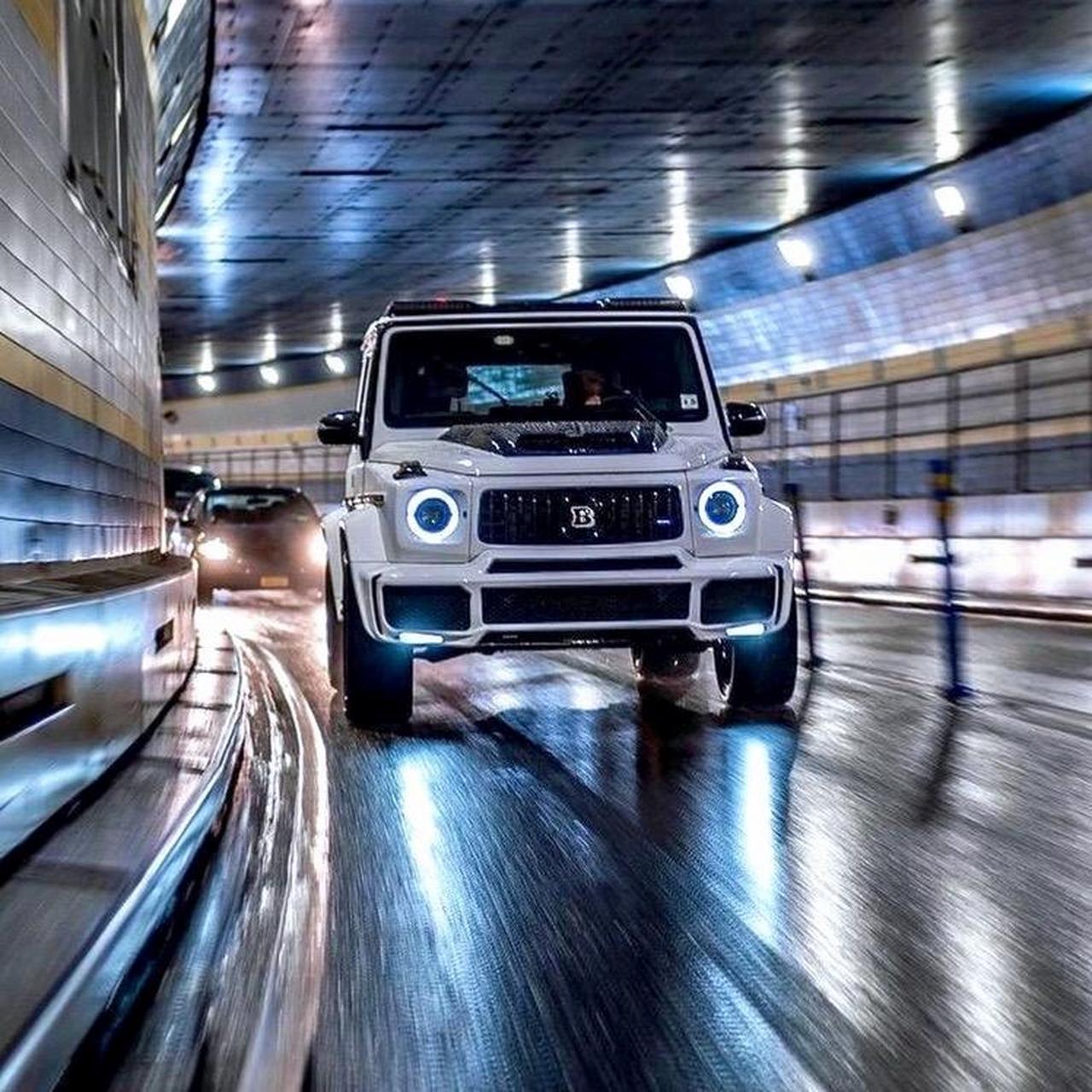 雨夜的奔驰大g.这才是帅气的汽车头像