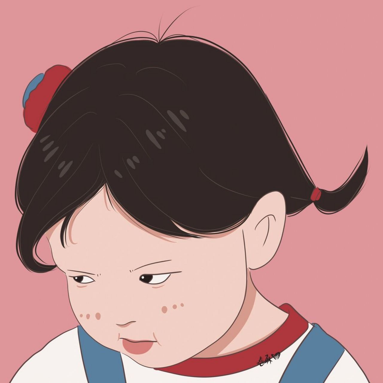 插画 | 头像 |不要叫我宅女,请叫我居里夫人 图片92二改92商用