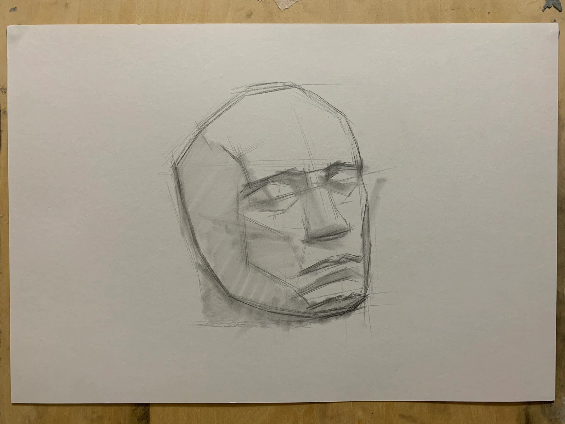 贝多芬切面像 结构素描