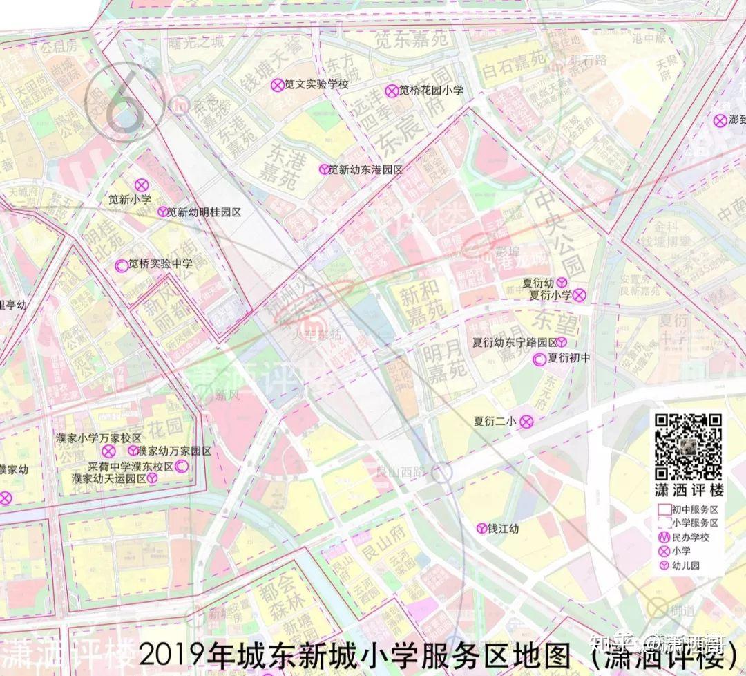 江干区学区地图2019年版整理值得收藏潇洒评楼
