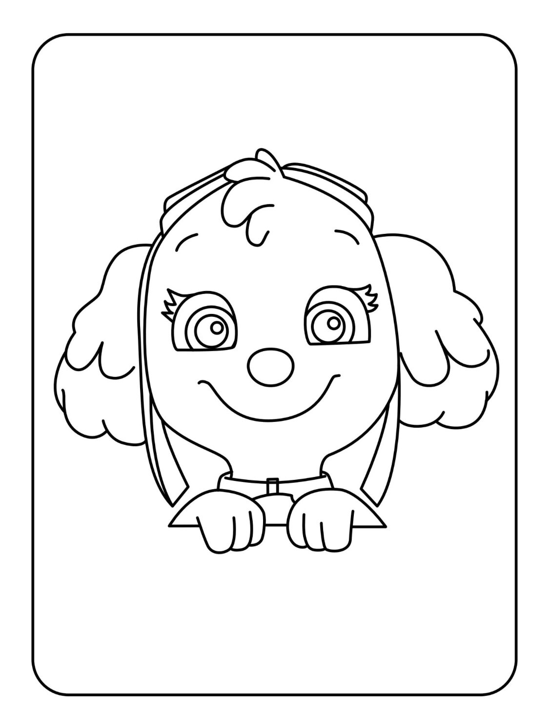 汪汪队天天简笔画涂色