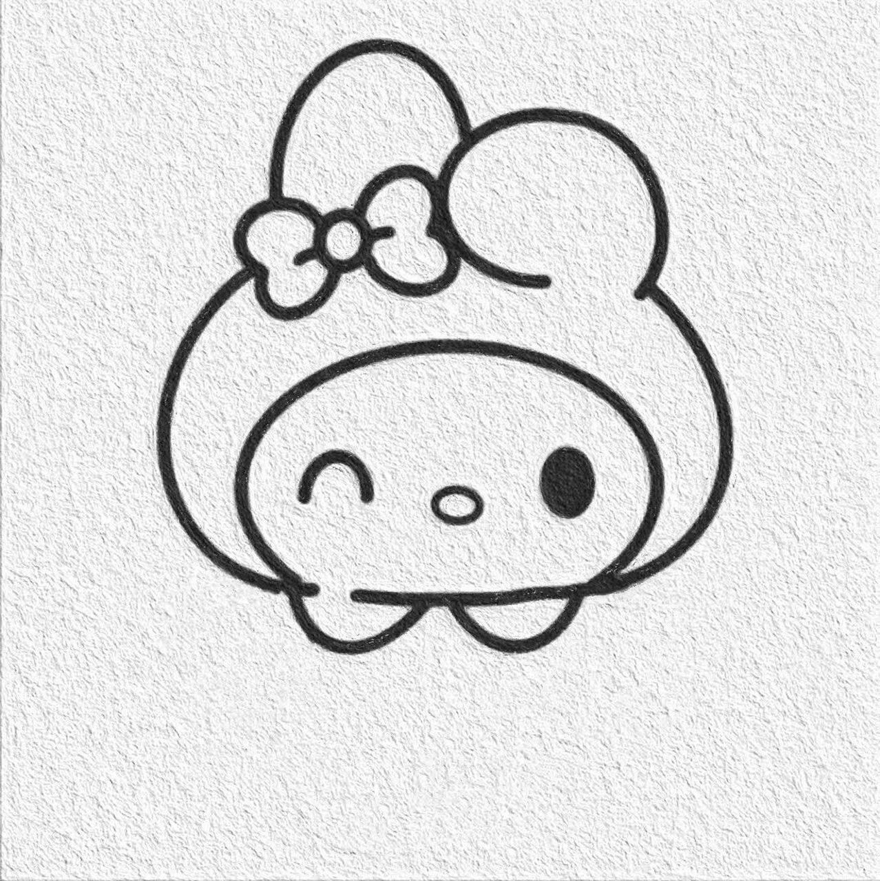 简笔画教程 小小啊,美乐蒂