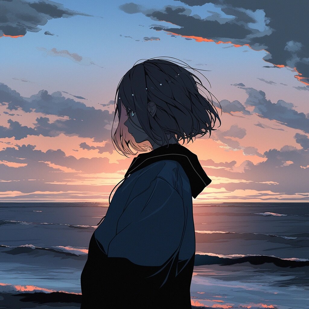 温柔海风系列女生头像03