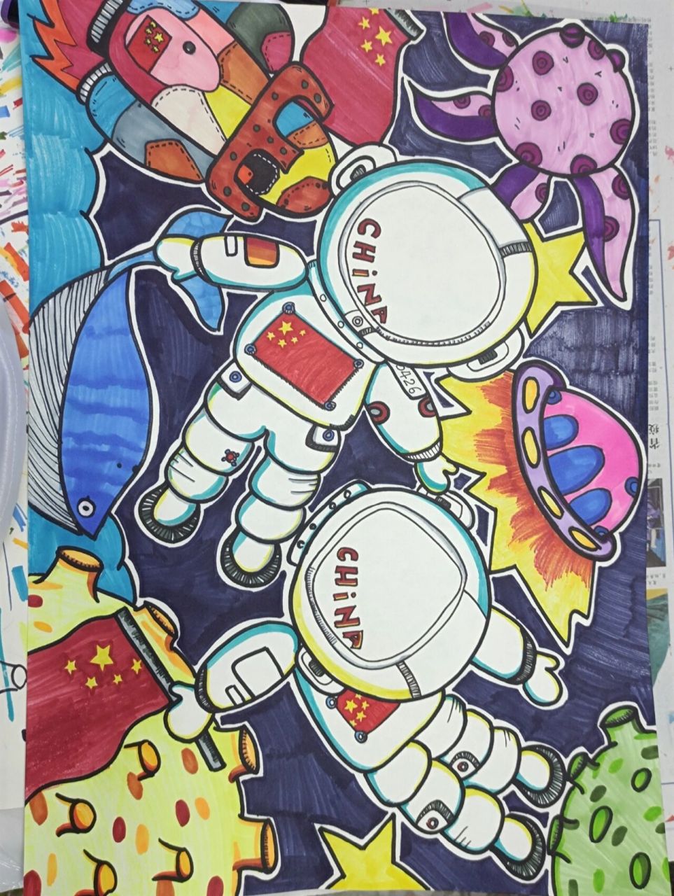 儿童主题画 《我的航天梦》