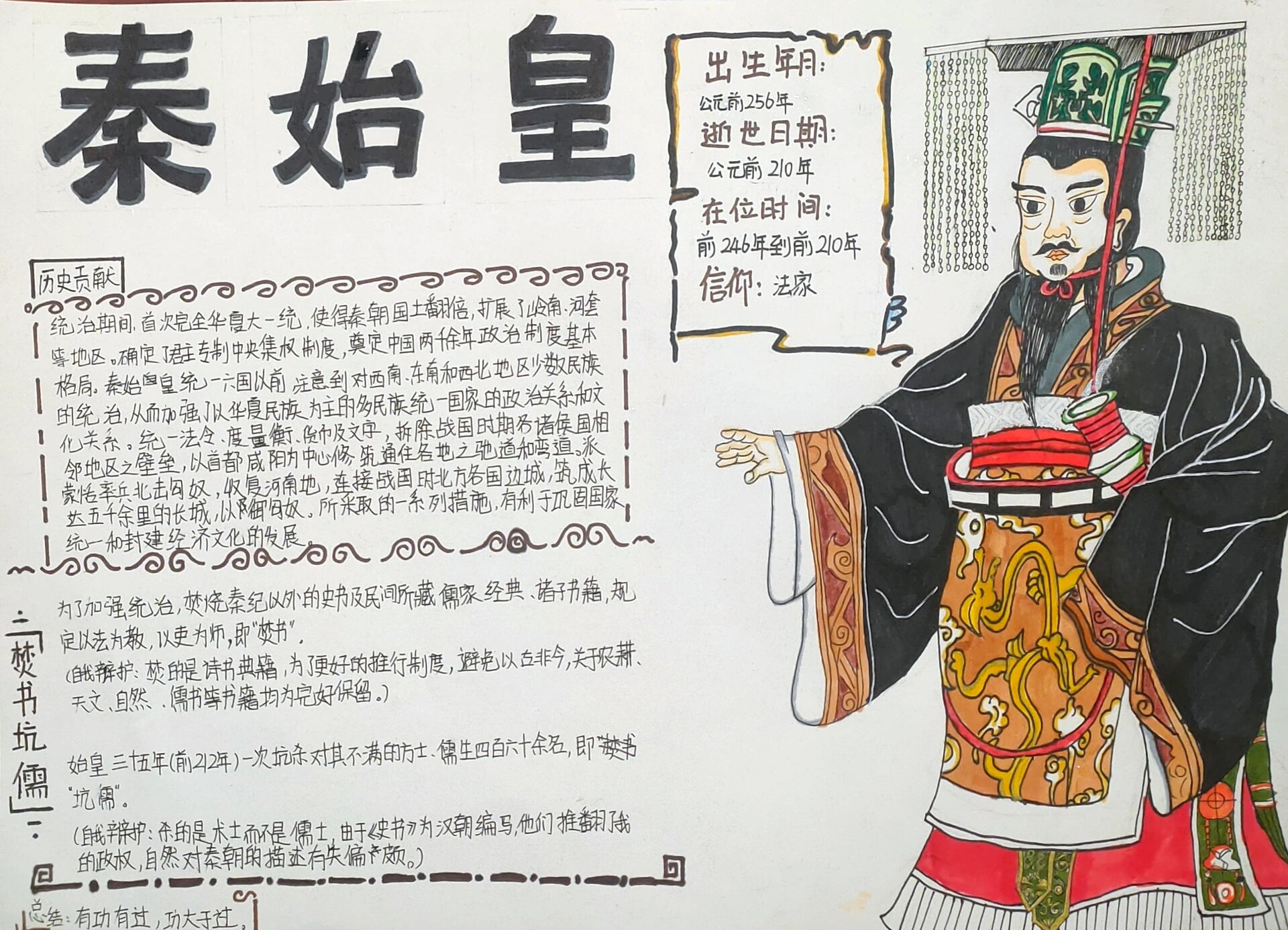 历史手抄报——秦始皇