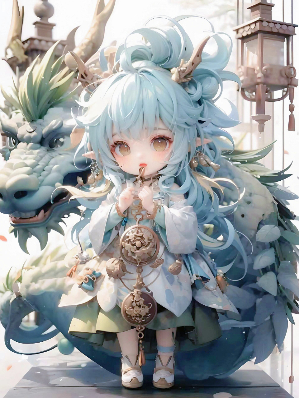 ai手办设计 | 四大神兽「青龙拟人」 青龙,又称苍龙,孟章,是中国古代