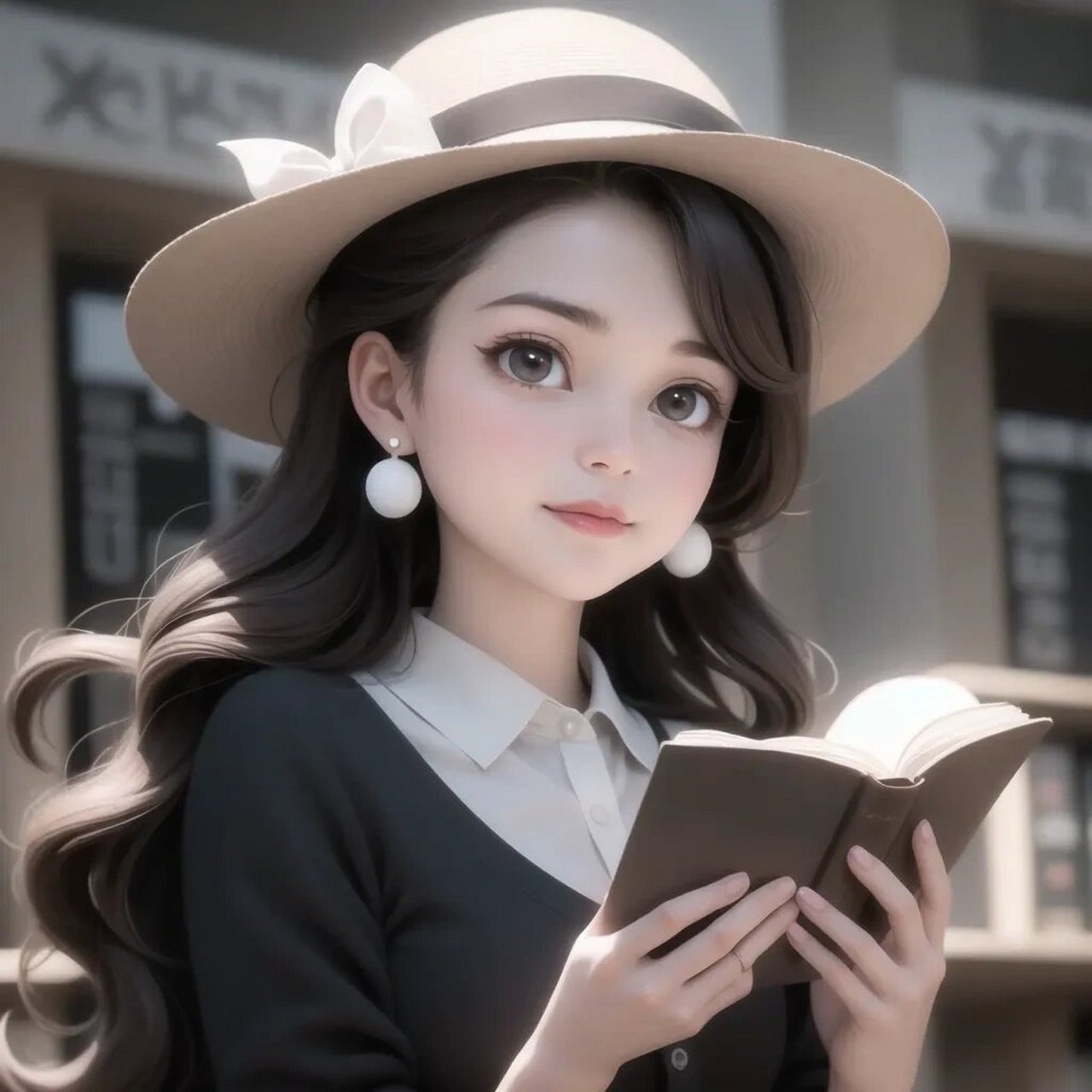 正在看书的女生头像分享96是才女呀98