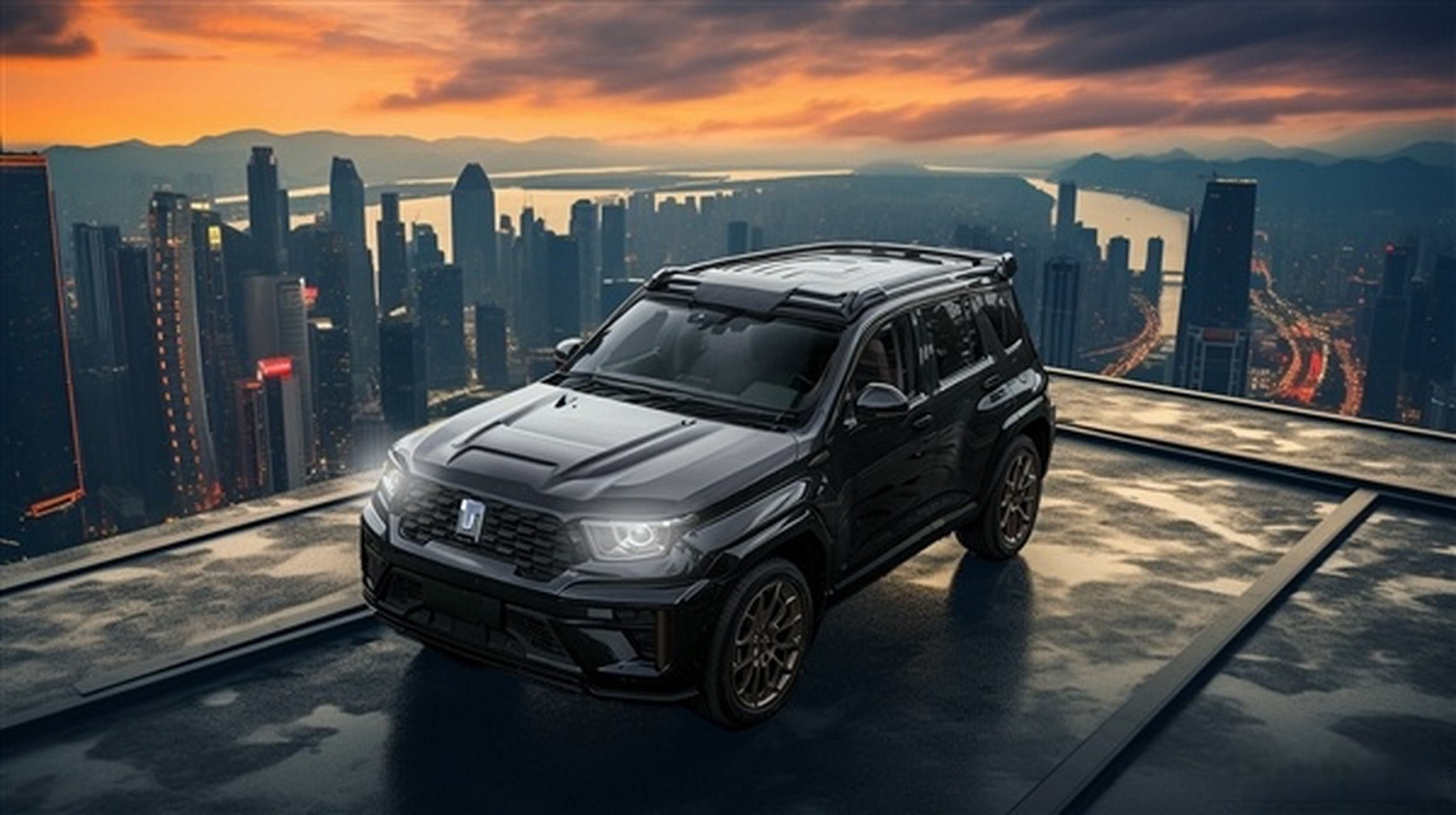 太帅了!#坦克700hi4t# 坦克700 hi4-t黑金版官图:v6双涡轮 电机超暴躁