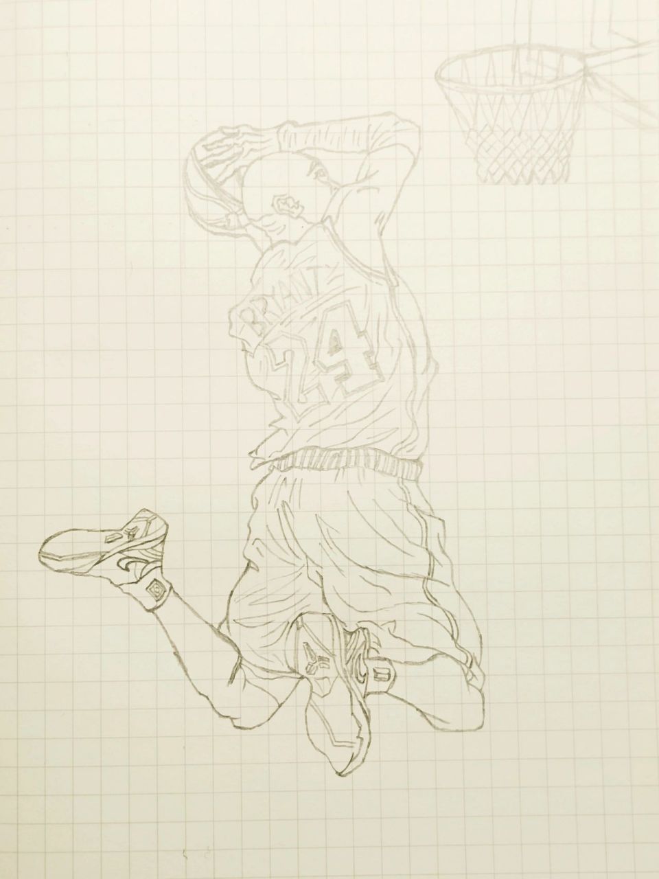 临摹卡通科比步骤分解