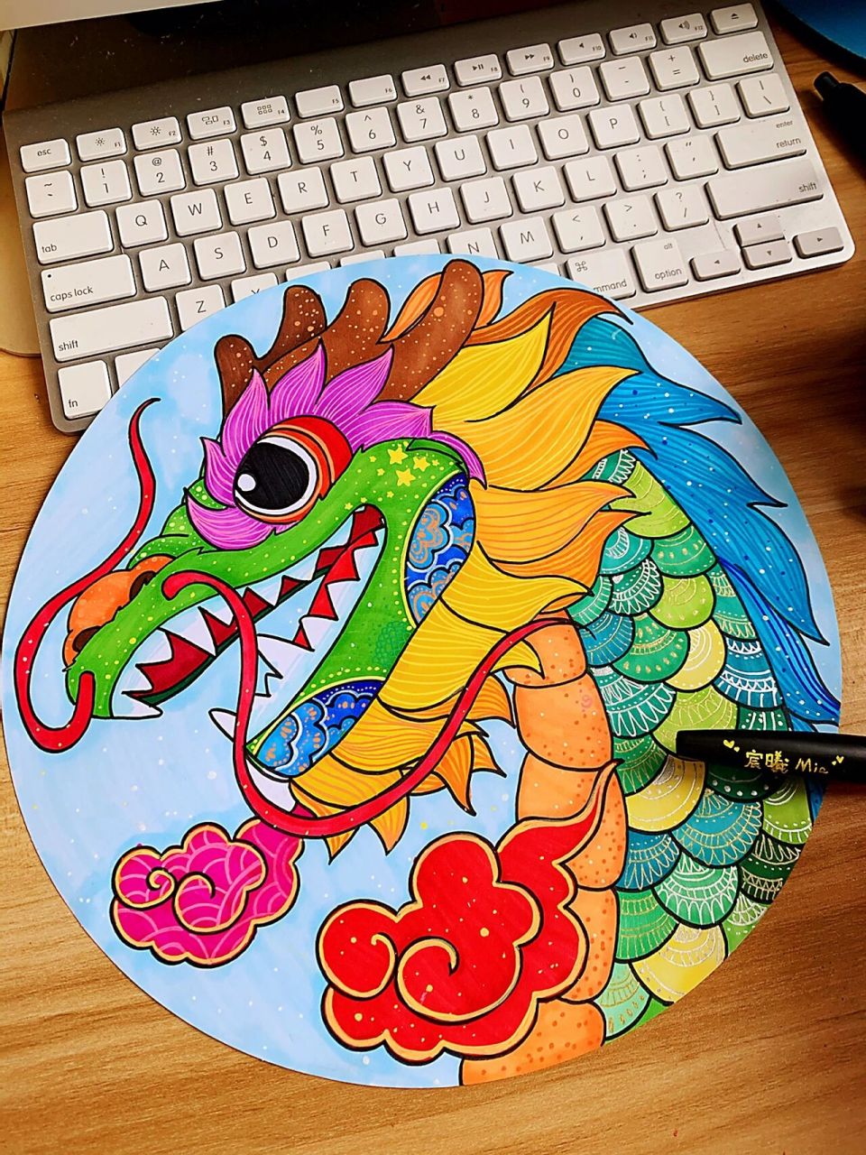 儿童绘画课程内容设计—《龙抬头》 元宵节画了一只抬起的龙头 年就要