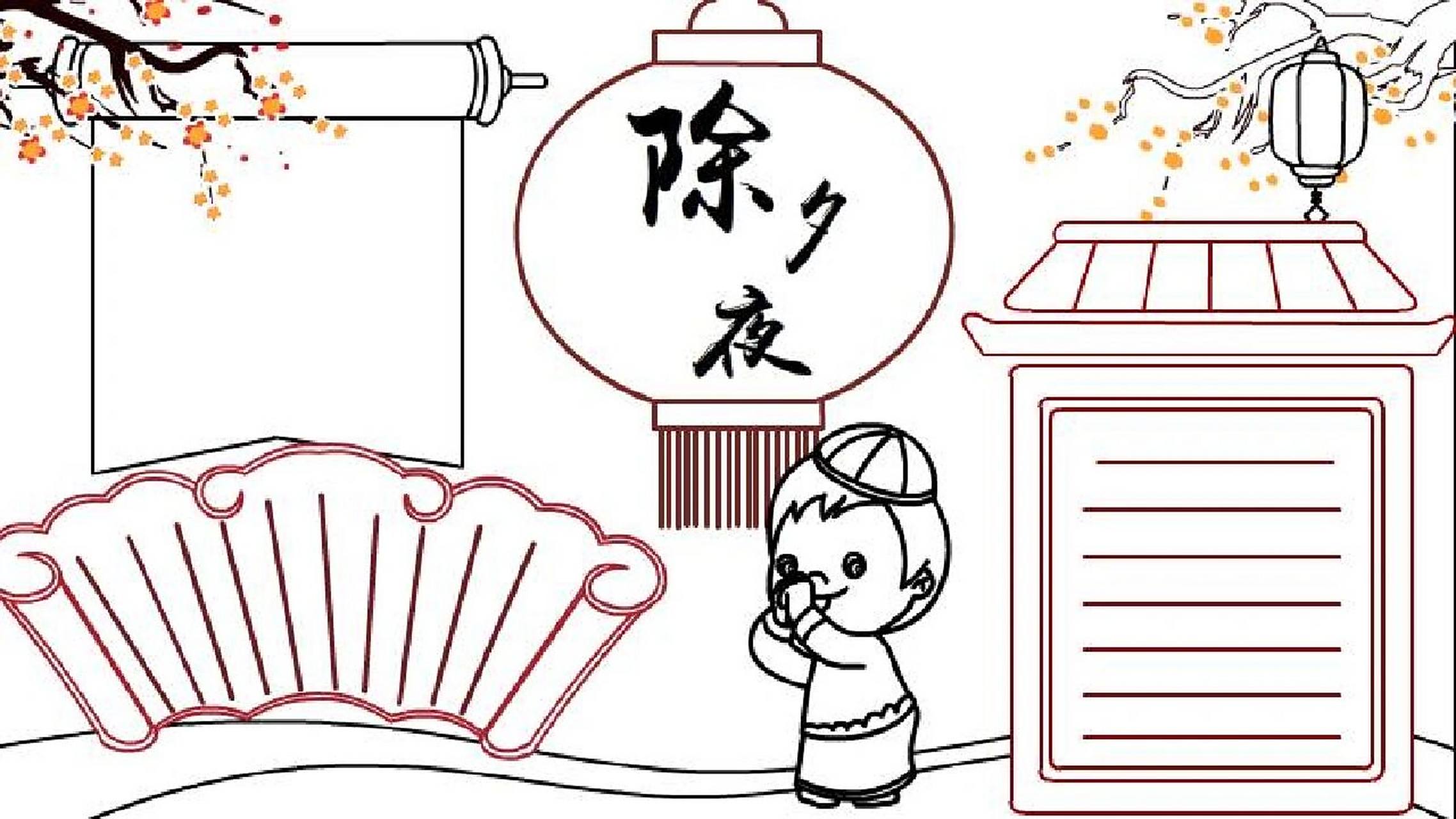 除夕夜的手抄报 除夕夜的手抄报,除夕年夜饭主题手抄报#小学生手抄报