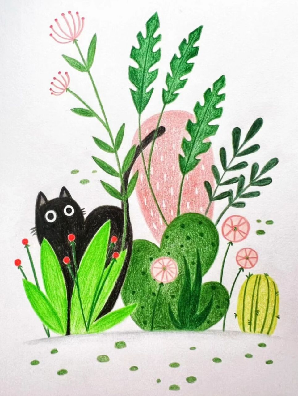 宅家画画# #彩铅画# #彩铅手绘# #猫# #手绘# #手绘临摹# #简笔画