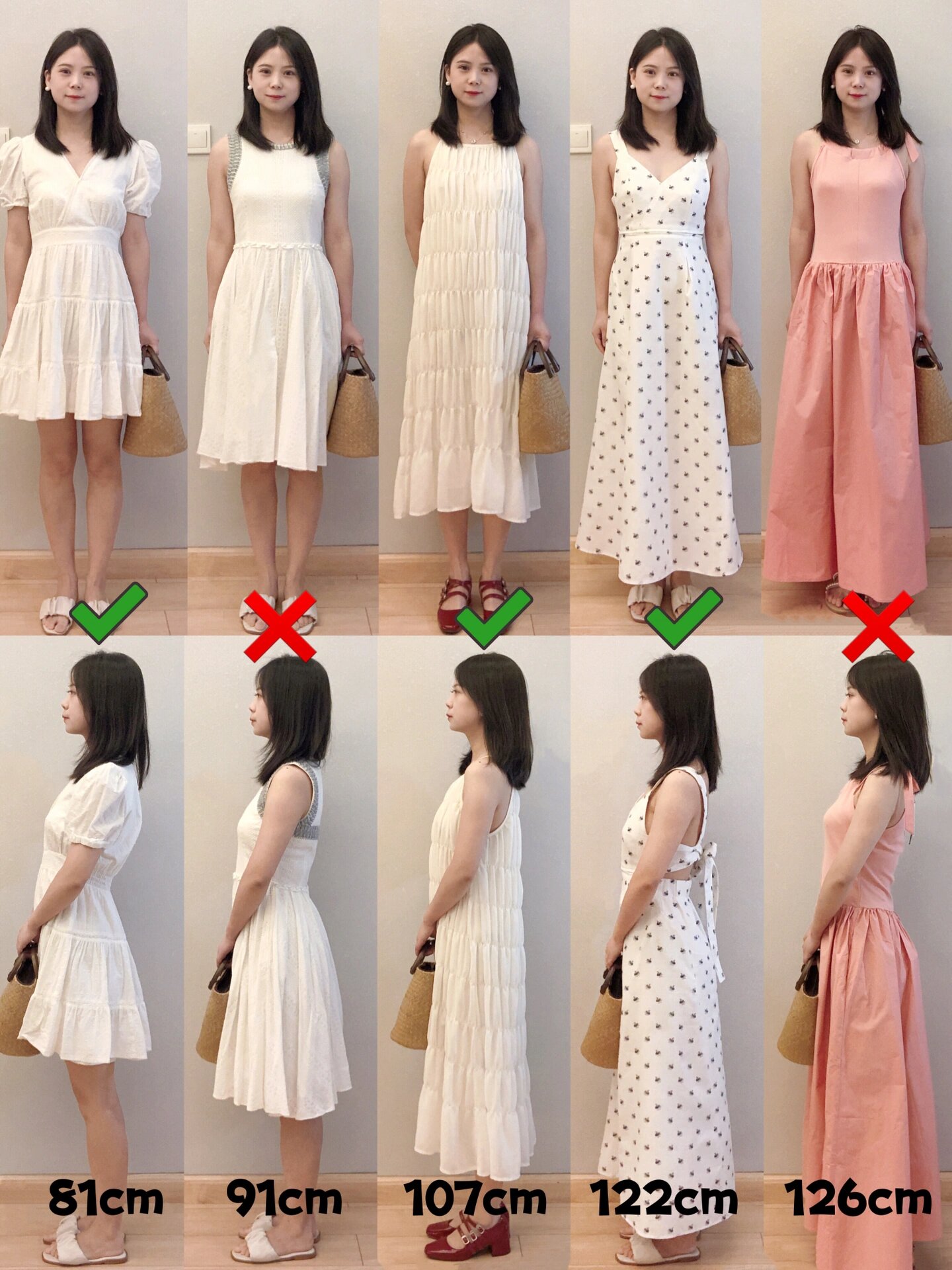155小个子|连衣裙长度参考|超详细指南‼️ 宝贝们你们要的👗