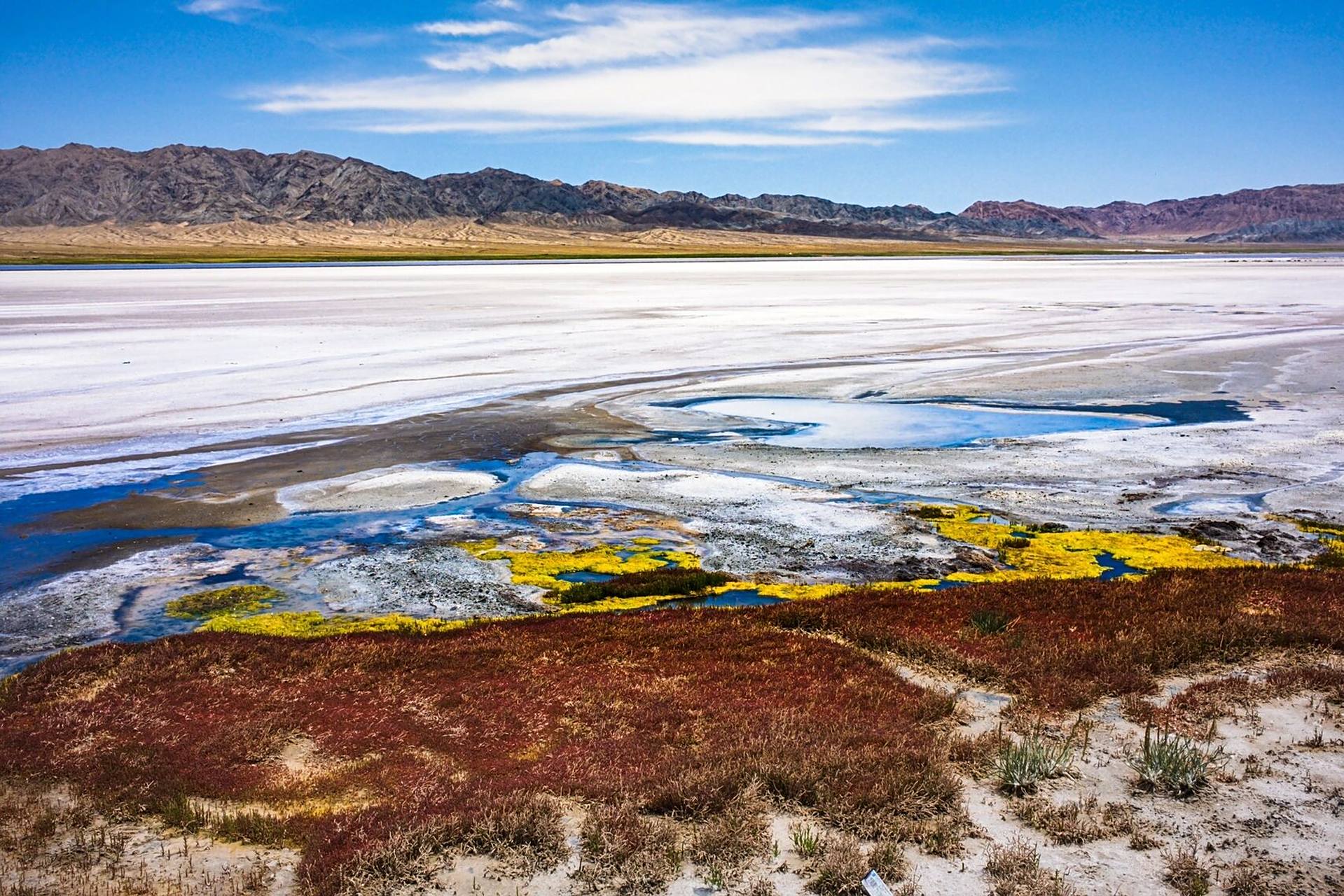 新疆哈密之旅 | 伊吾县幻彩湖 幻彩湖-伊吾盐池,又叫托勒库勒湖,位于