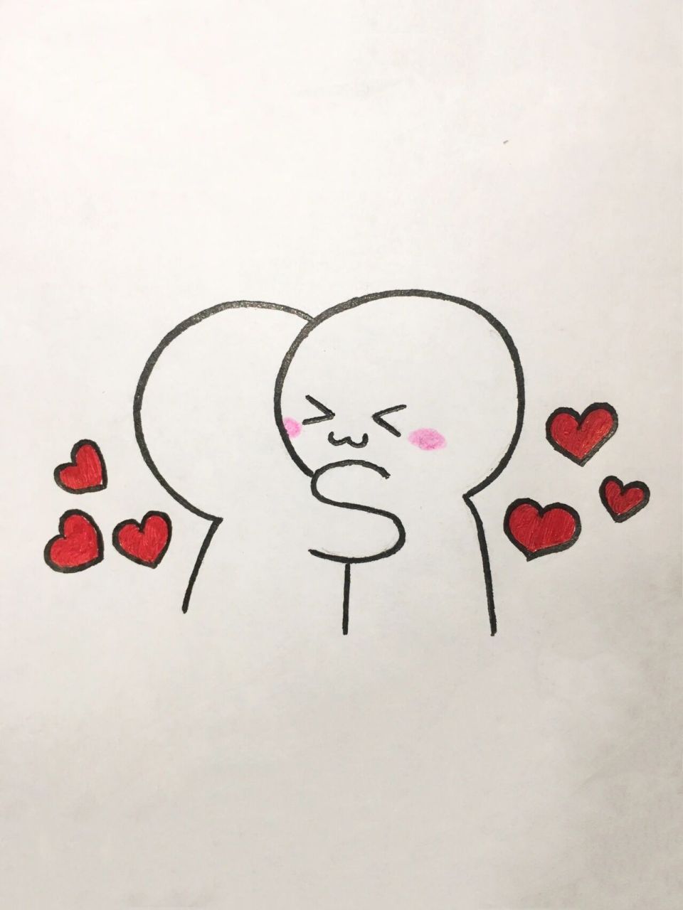 手残党学简笔画附教程99给你爱的抱抱 手残党每天学简笔画附教程