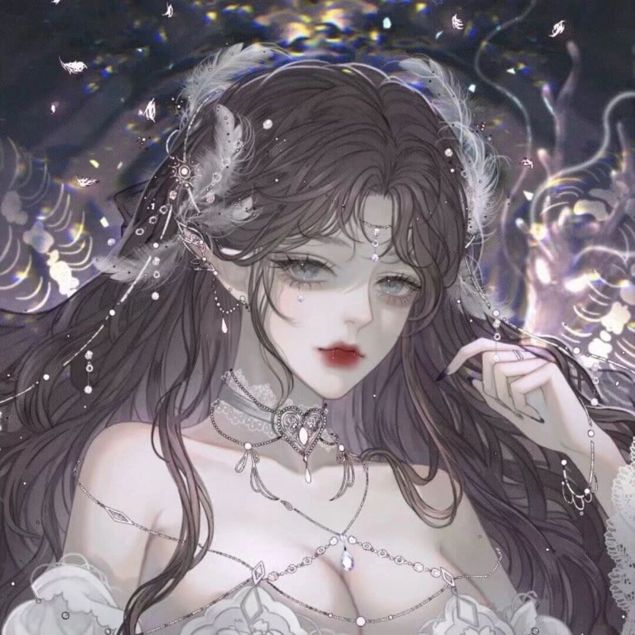 高冷动漫女生头像 抱图可以,首先点赞收藏.