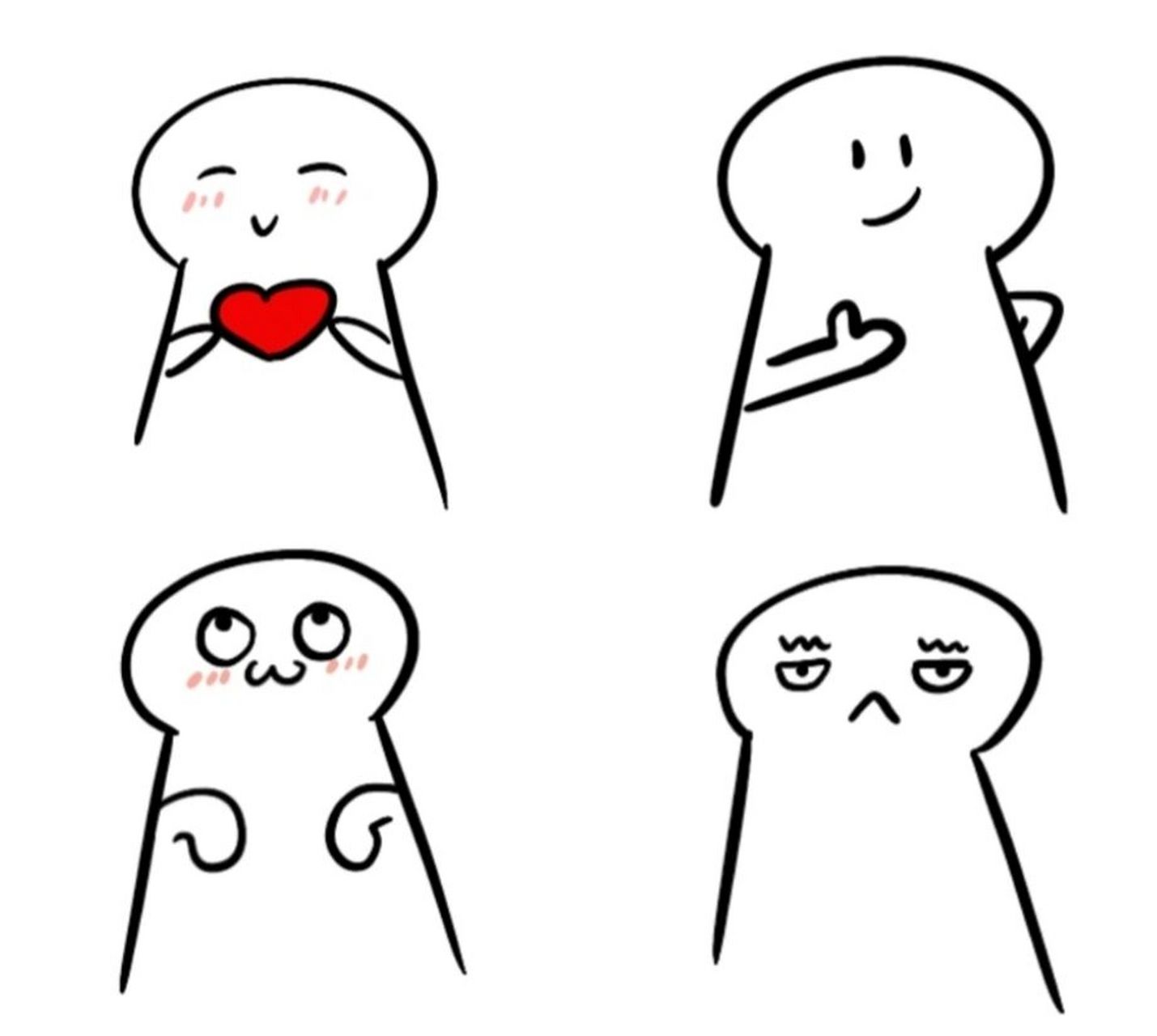 可爱小人简笔画 可爱小人简笔画来啦! 这两天天气太冷啦!