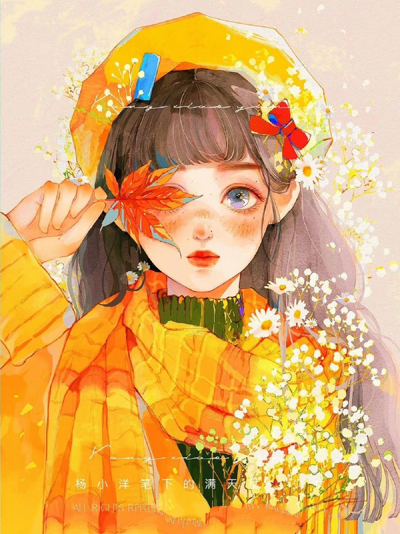 油画系列女生头像