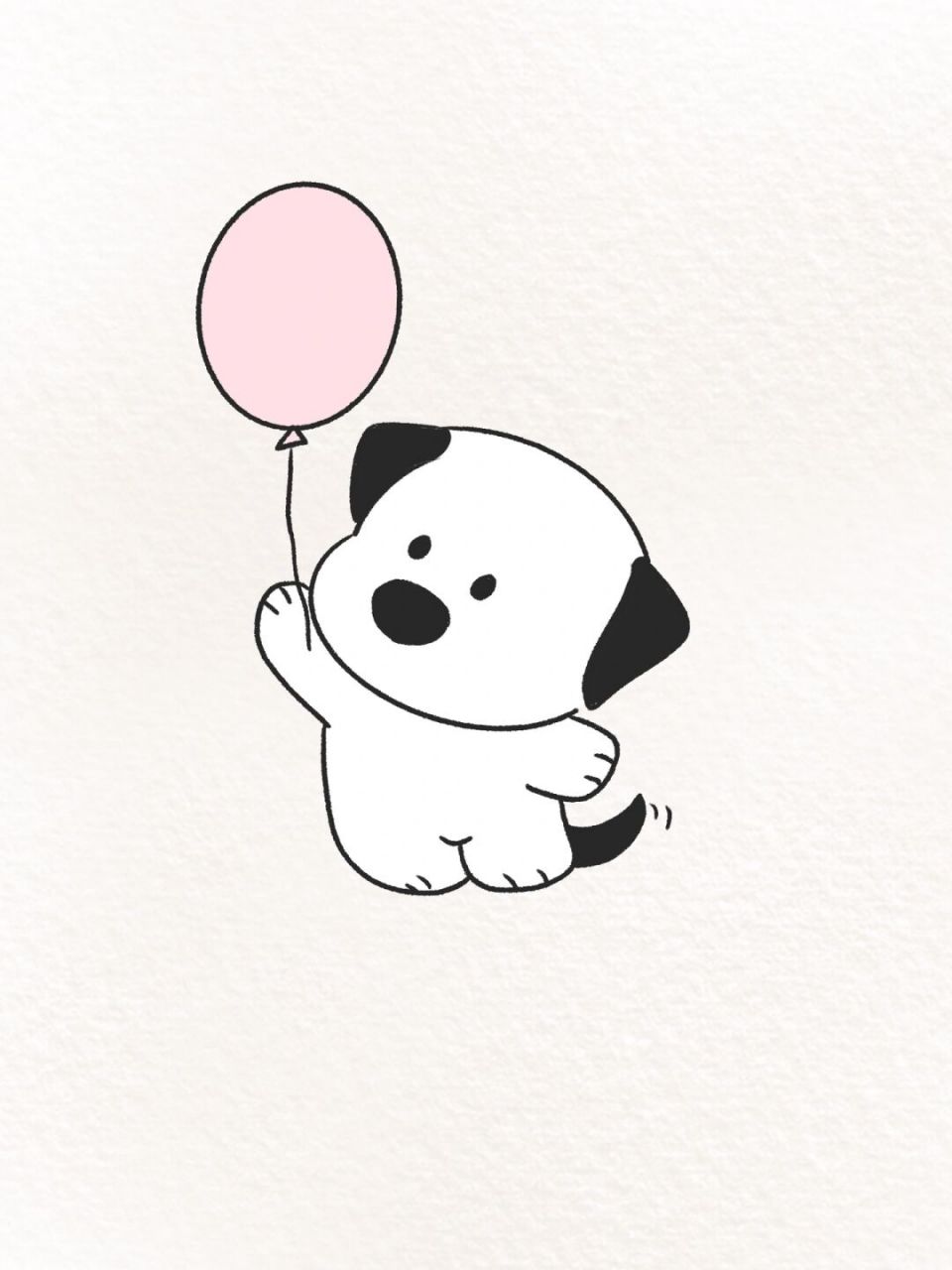 简笔画教程| 94画一只玩气球的小狗 95"这是给我的新玩具吗" 	 "