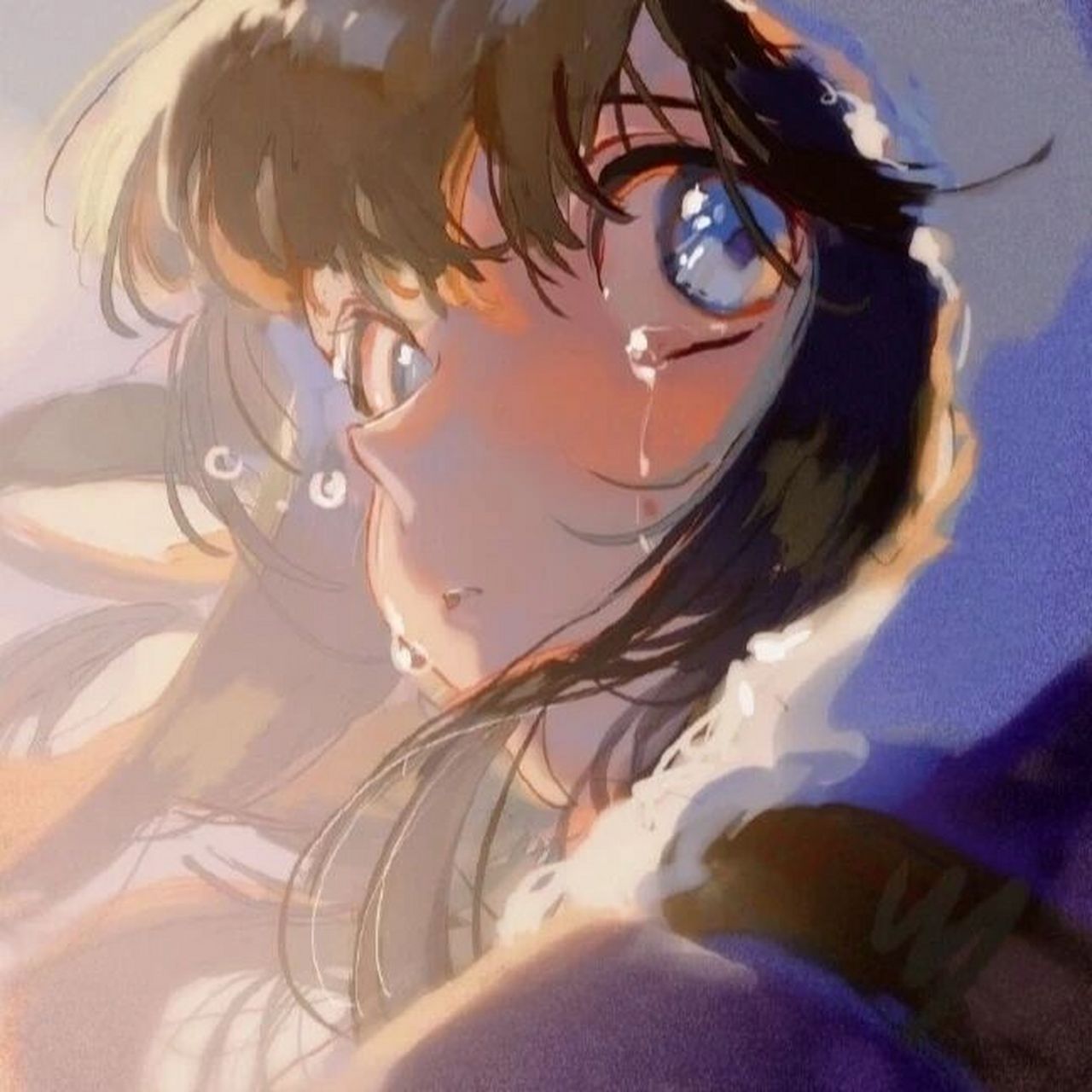 梨花带雨的动漫女生头像 又纯又欲,超级超级超级好看.