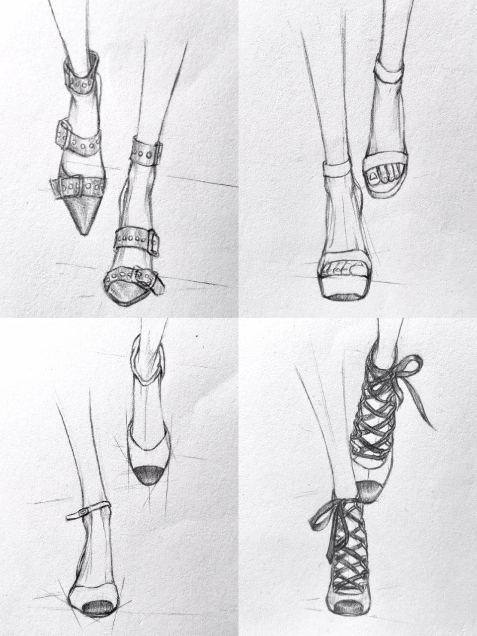 画鞋步骤图解,再学不会真的要打pp了 每次发鞋和脚的画法都有人说学废