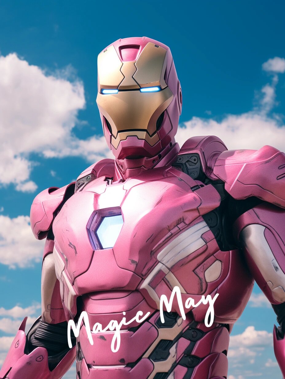 超级英雄头像丨多巴胺芭比粉钢铁侠