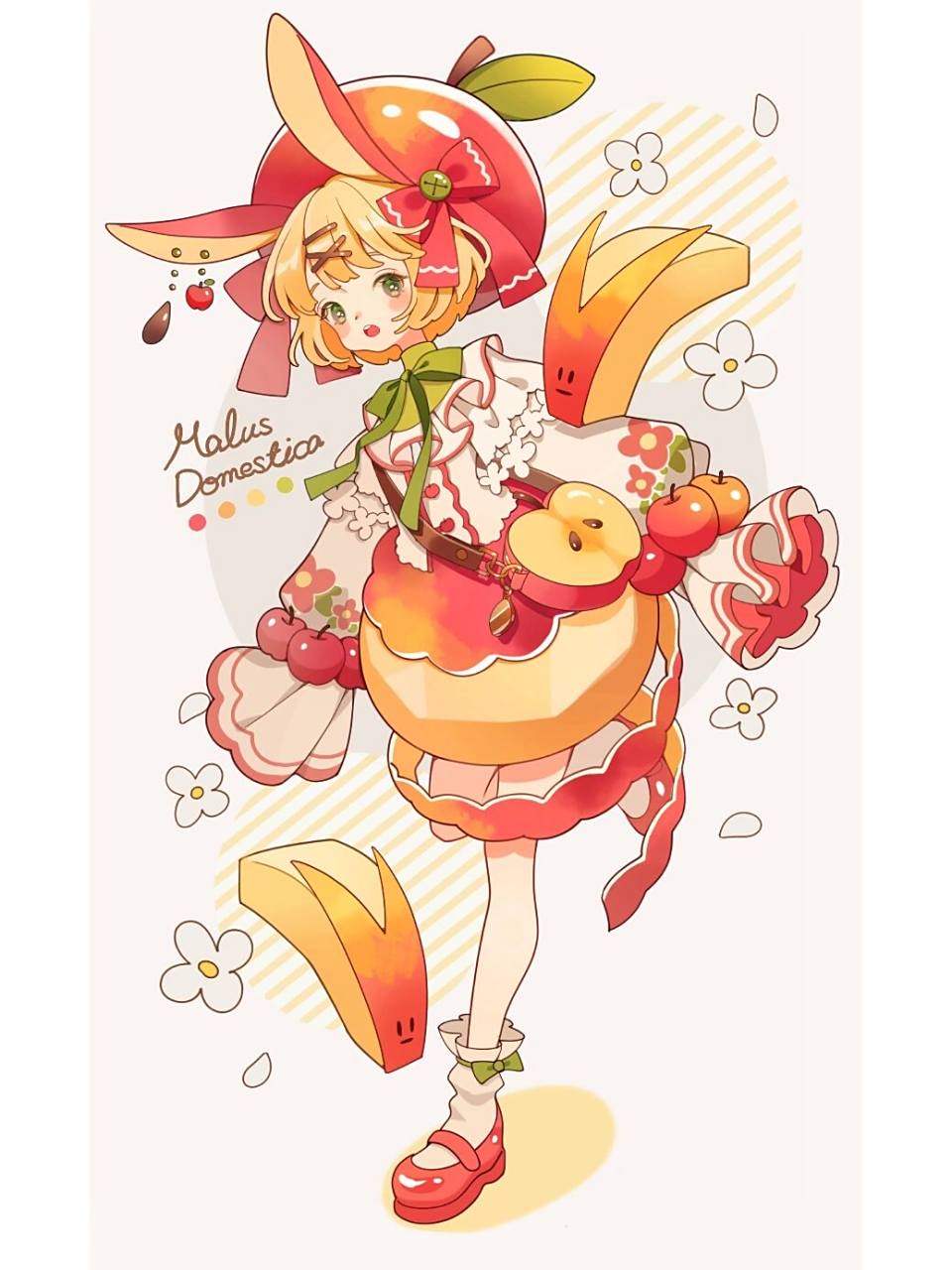 动漫人物 苹果拟人图96 可爱 萌 图私7815领 动漫人物素材