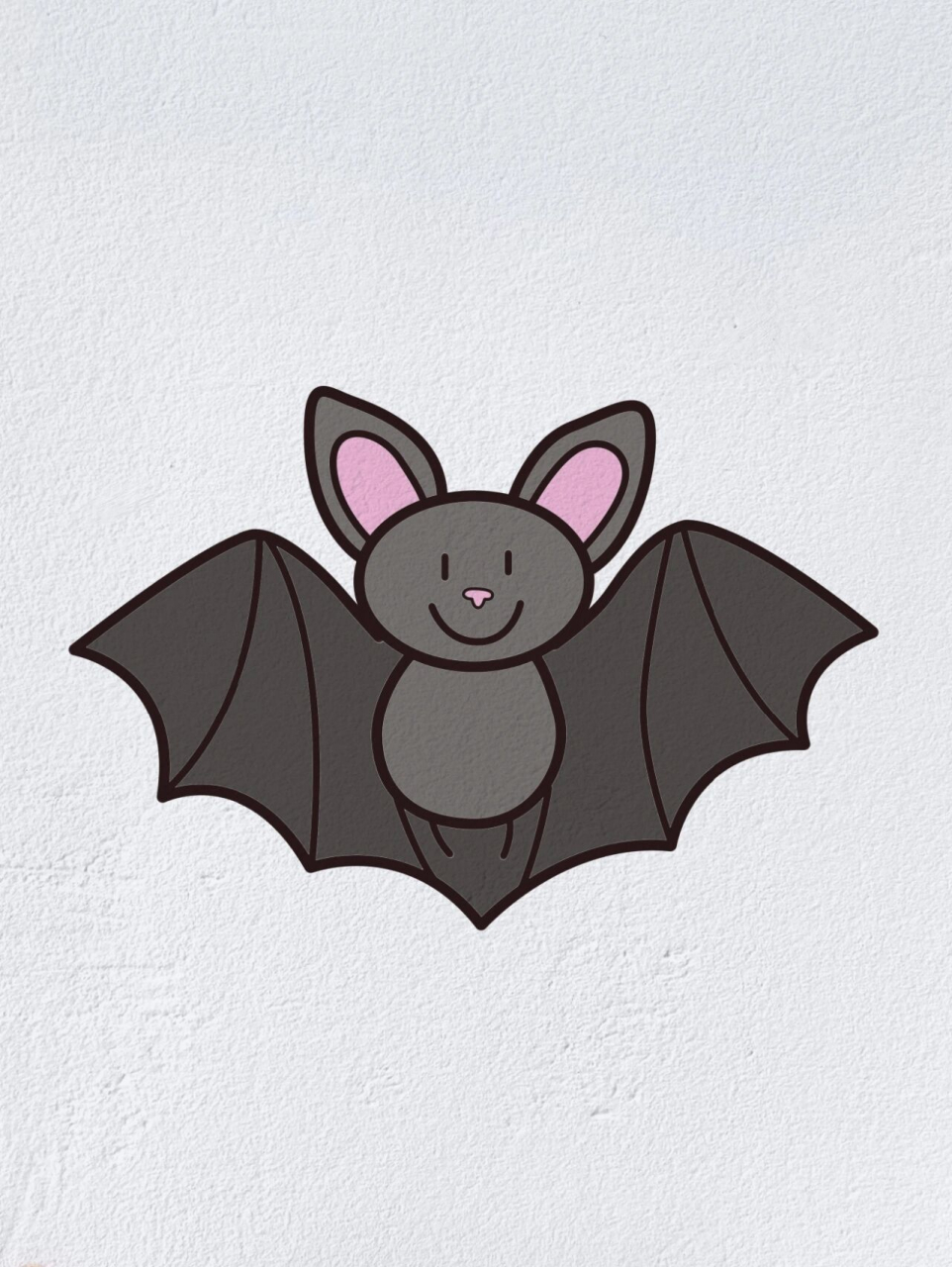 动物简笔画之可爱的蝙蝠(内附过程图)