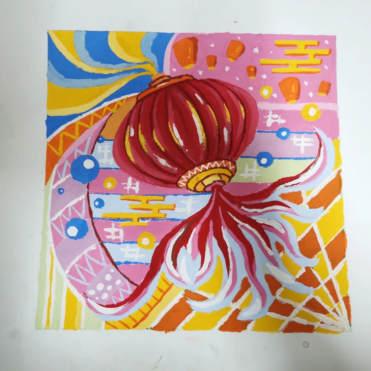 色彩构成(春节抽象)