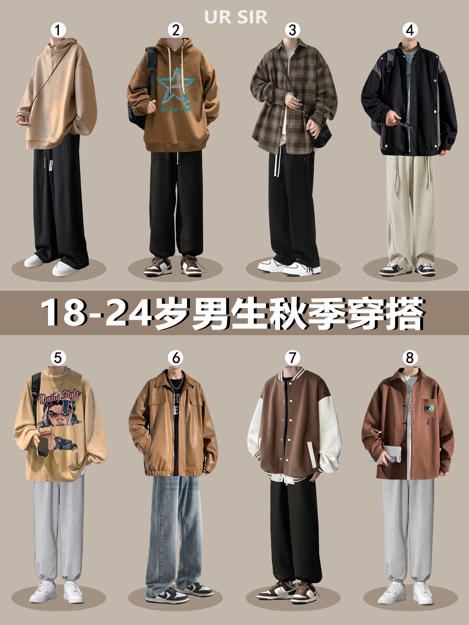 秋冬男生潮流穿搭