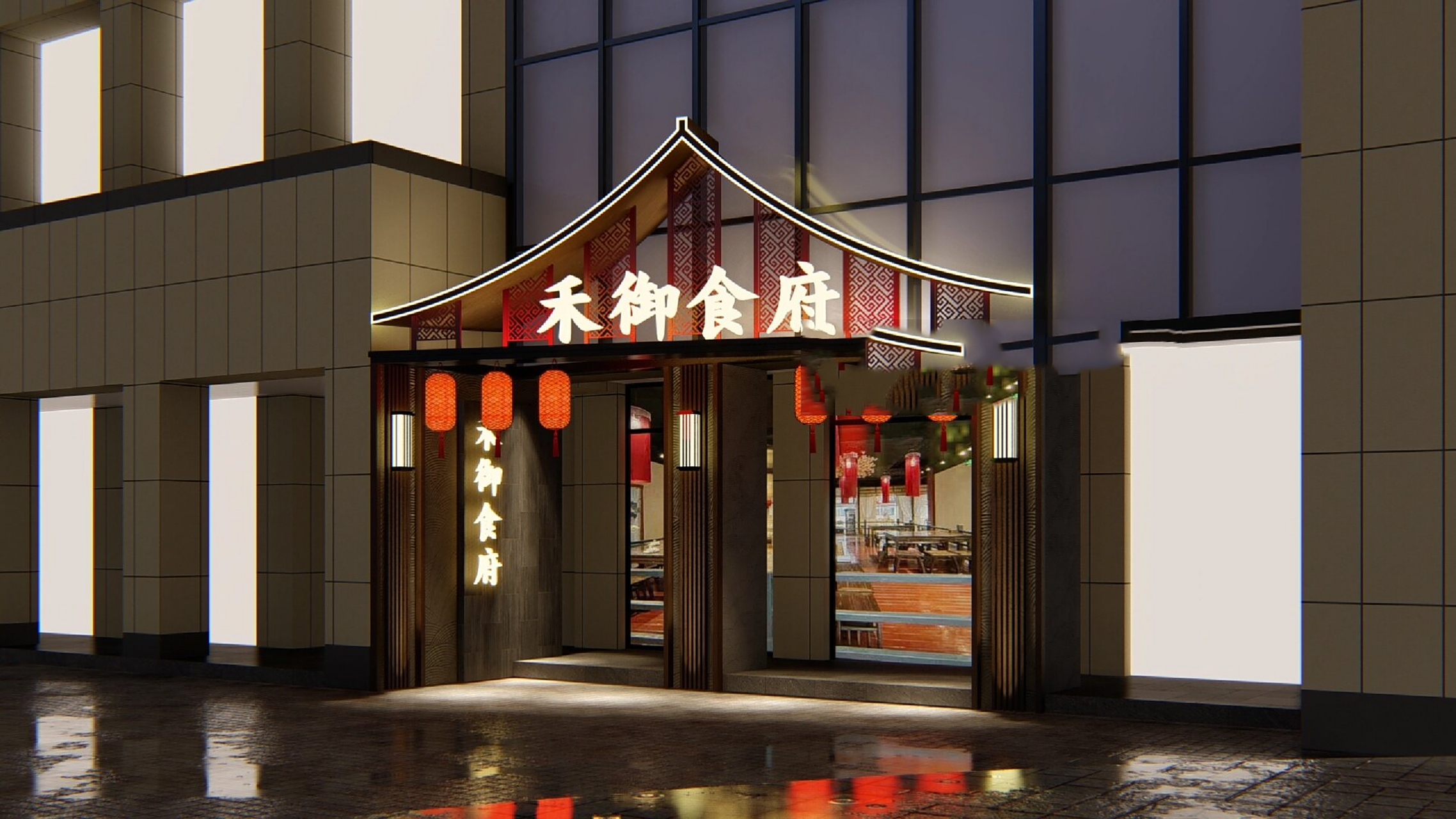 8款中餐馆门头案例(二) 中餐馆门头做中式风格永不过时!