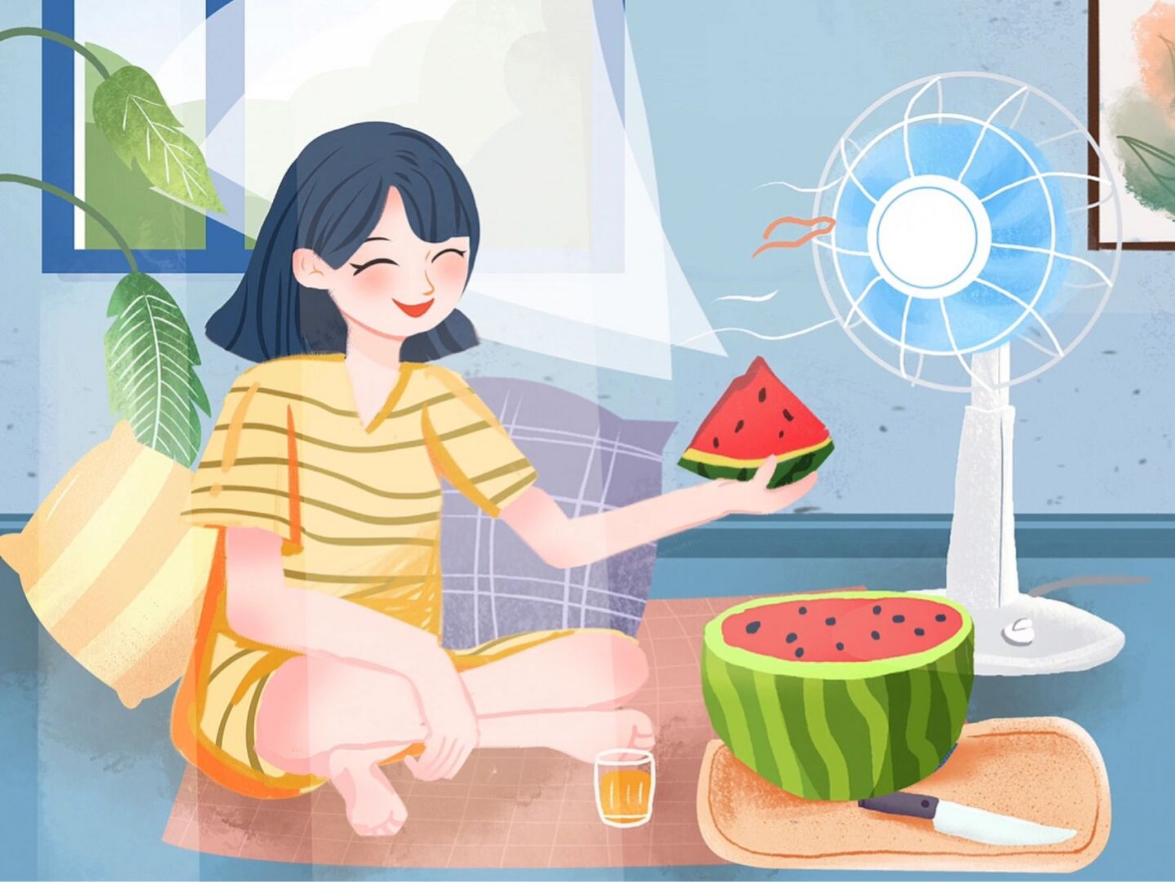 是不像极了夏天吃西瓜的你 西瓜9191919191一定是夏天里的