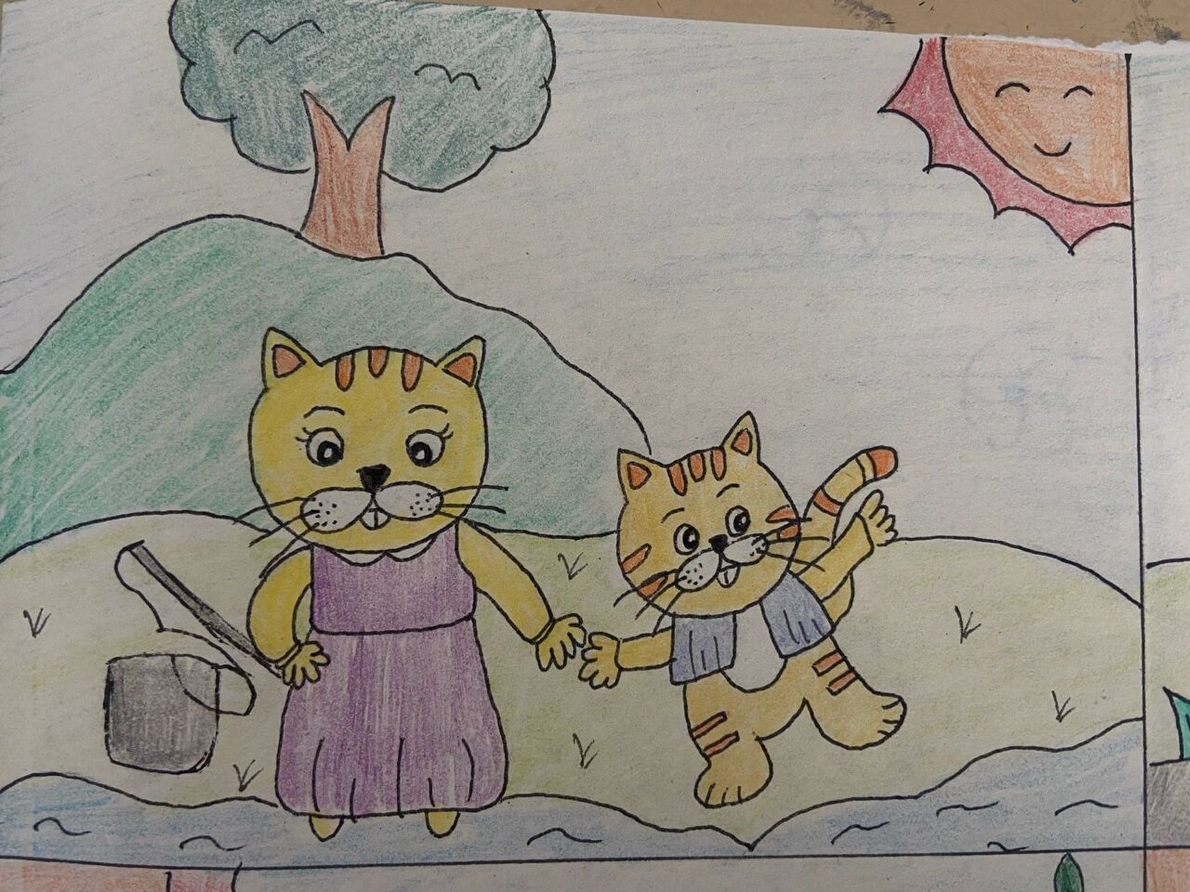 小猫钓鱼连环画故事