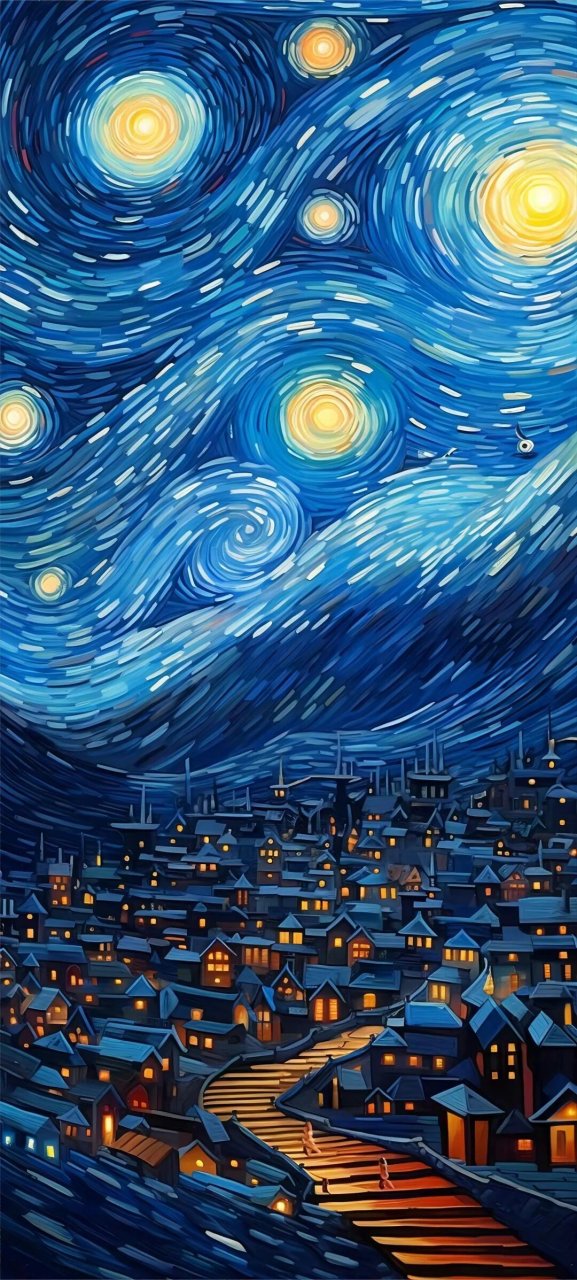 梵高星空壁纸 《星月夜》(the starry night)是荷兰后印象派画家