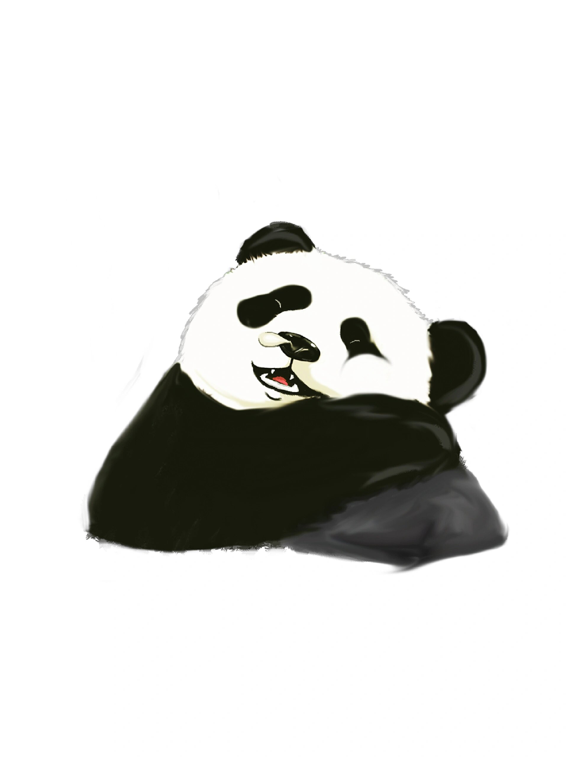 熊猫简笔画‖可爱国宝手绘插画免抠素材②